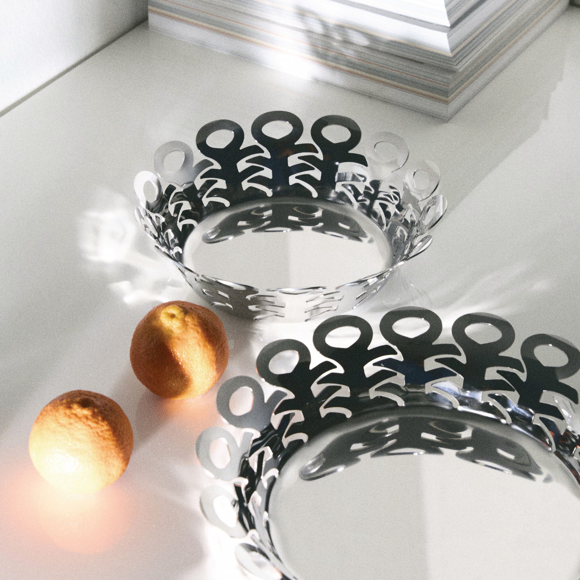 Silbere Vimini -Korb