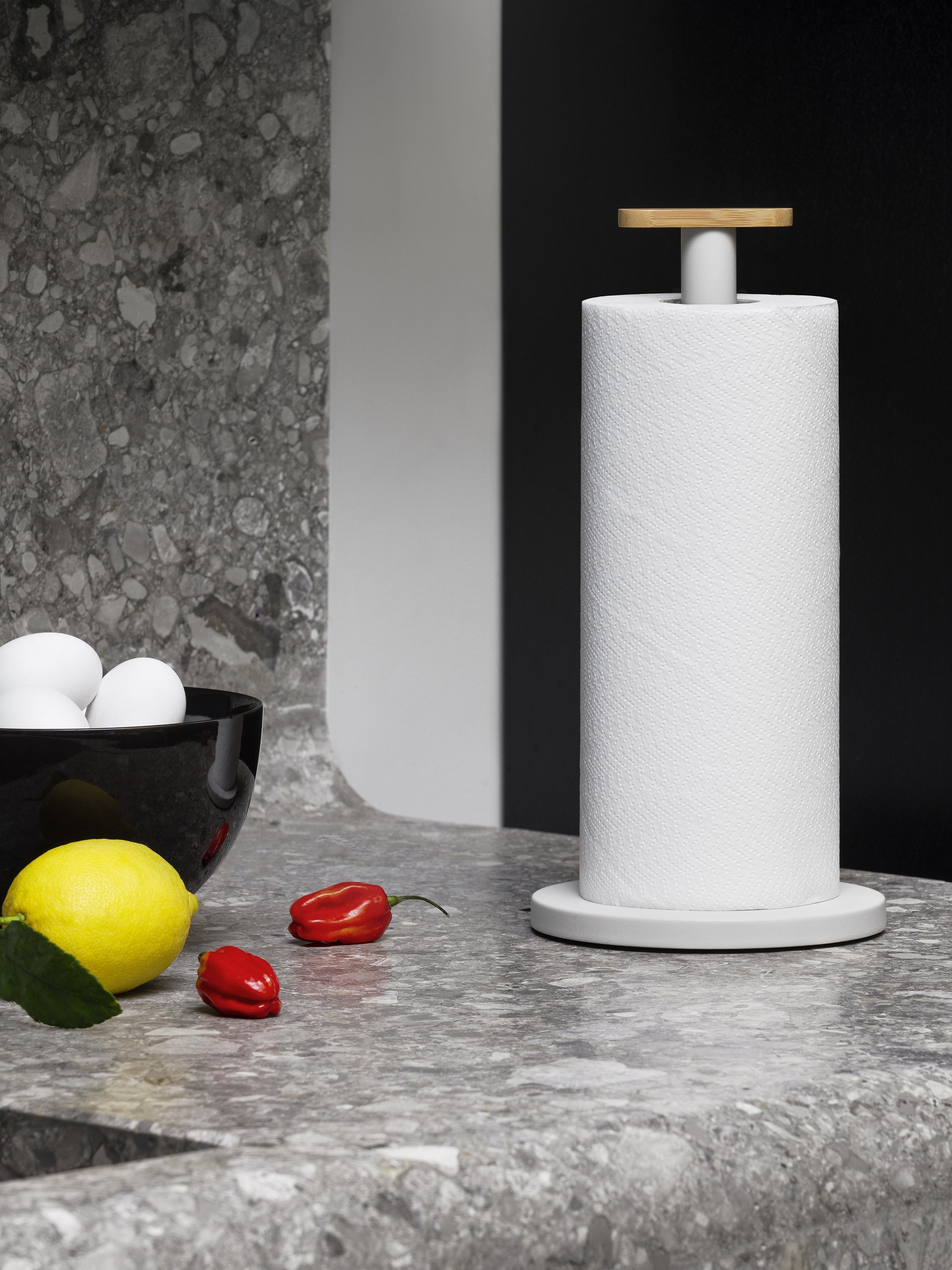 Mattina gray paper towel rack