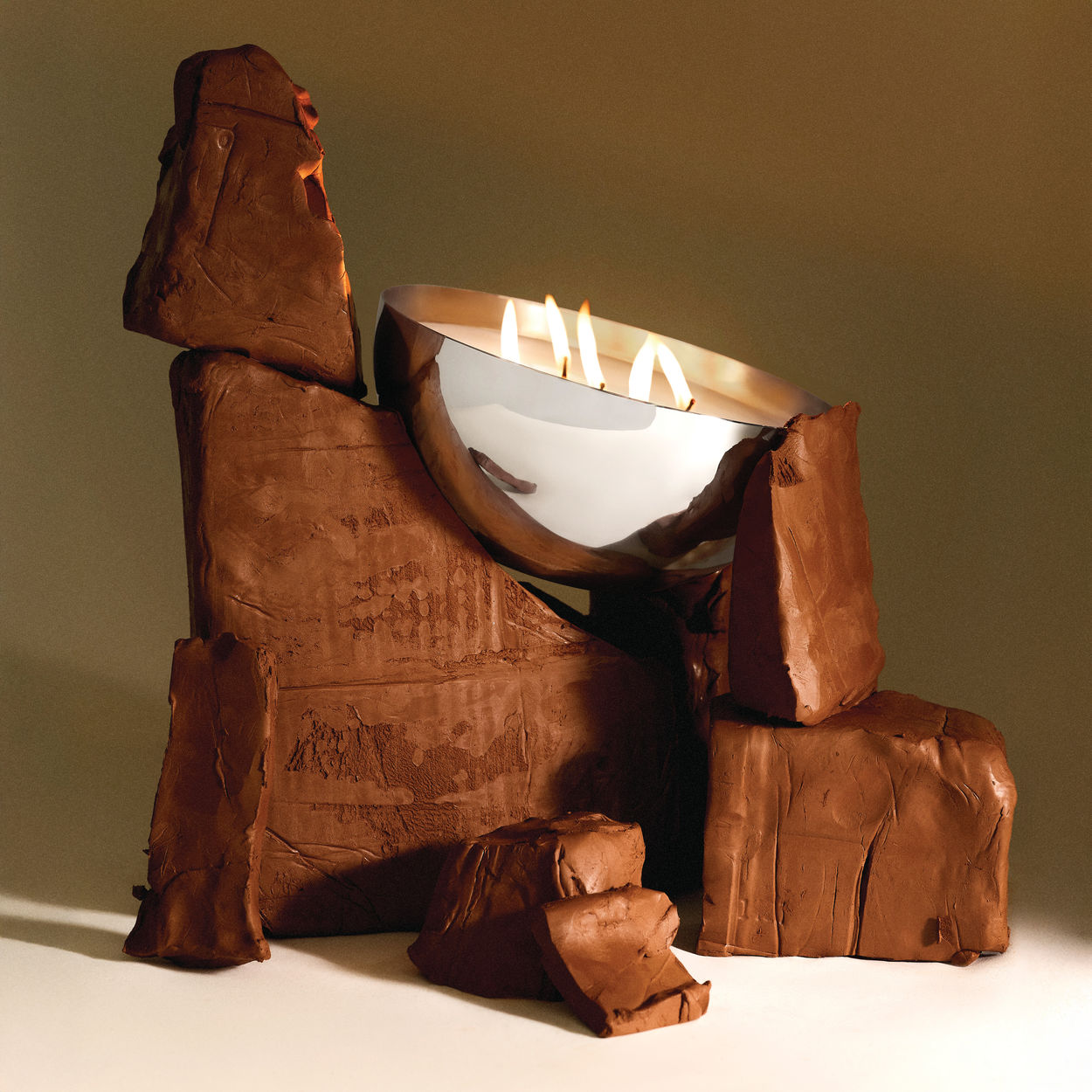 Duftwachs für die Kerze ROCC - MARMOR mit holzigen Noten, Styraxharz und Leder