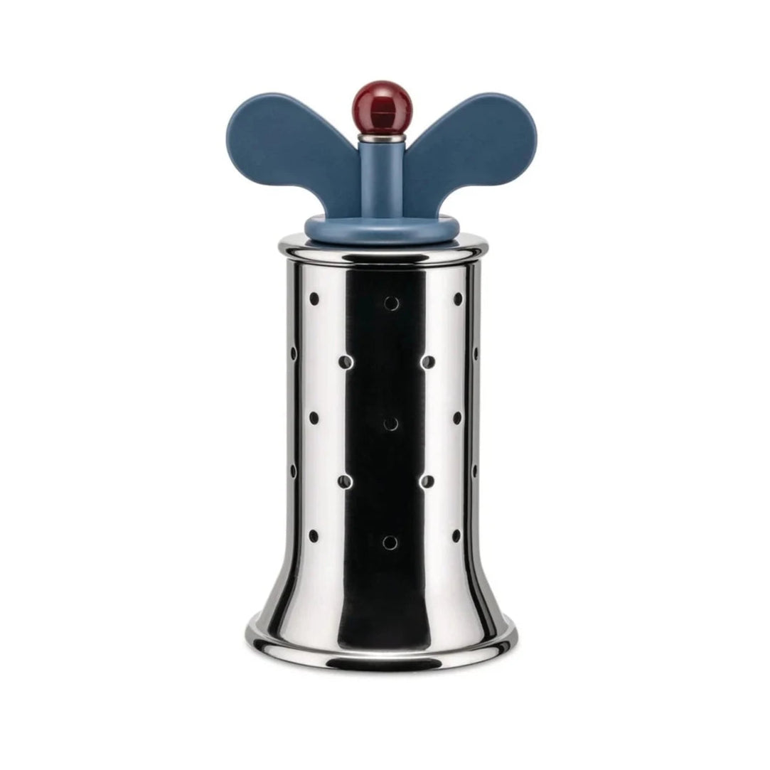 Młynek do pieprzu 9098 srebrny z niebieskim wykończeniem – Alessi