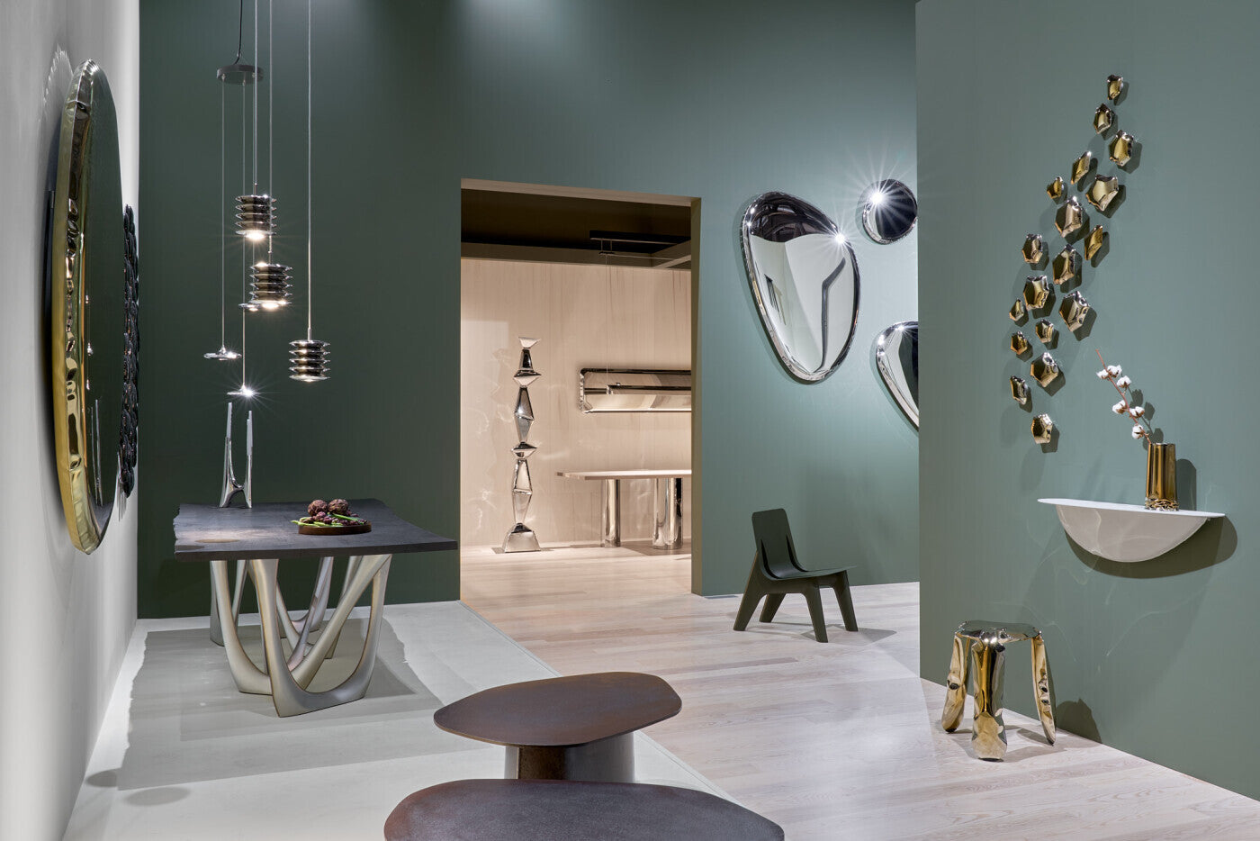 HARMONICA inox pendant lamp set