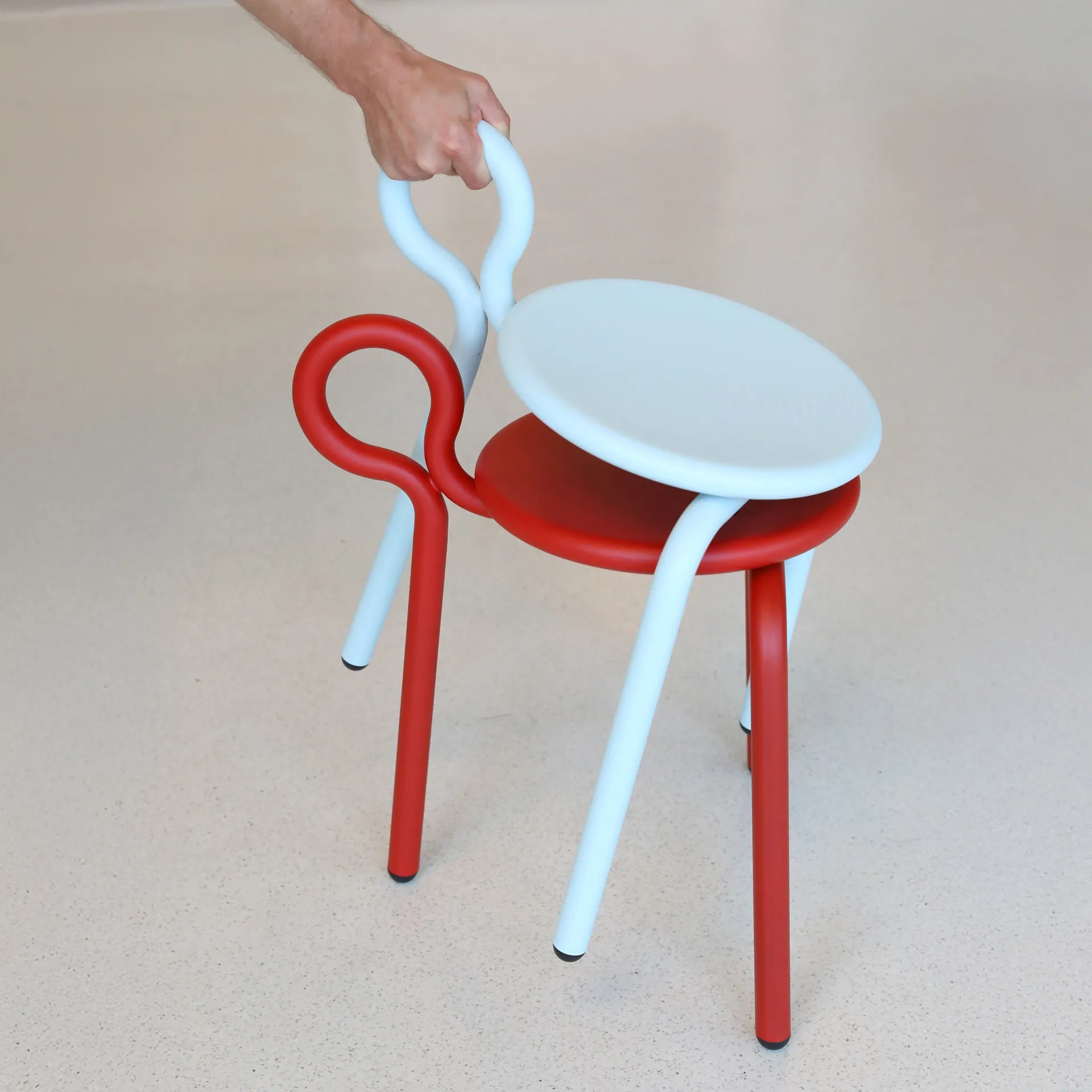 Stołek LASSO jasnoniebieski – taboret