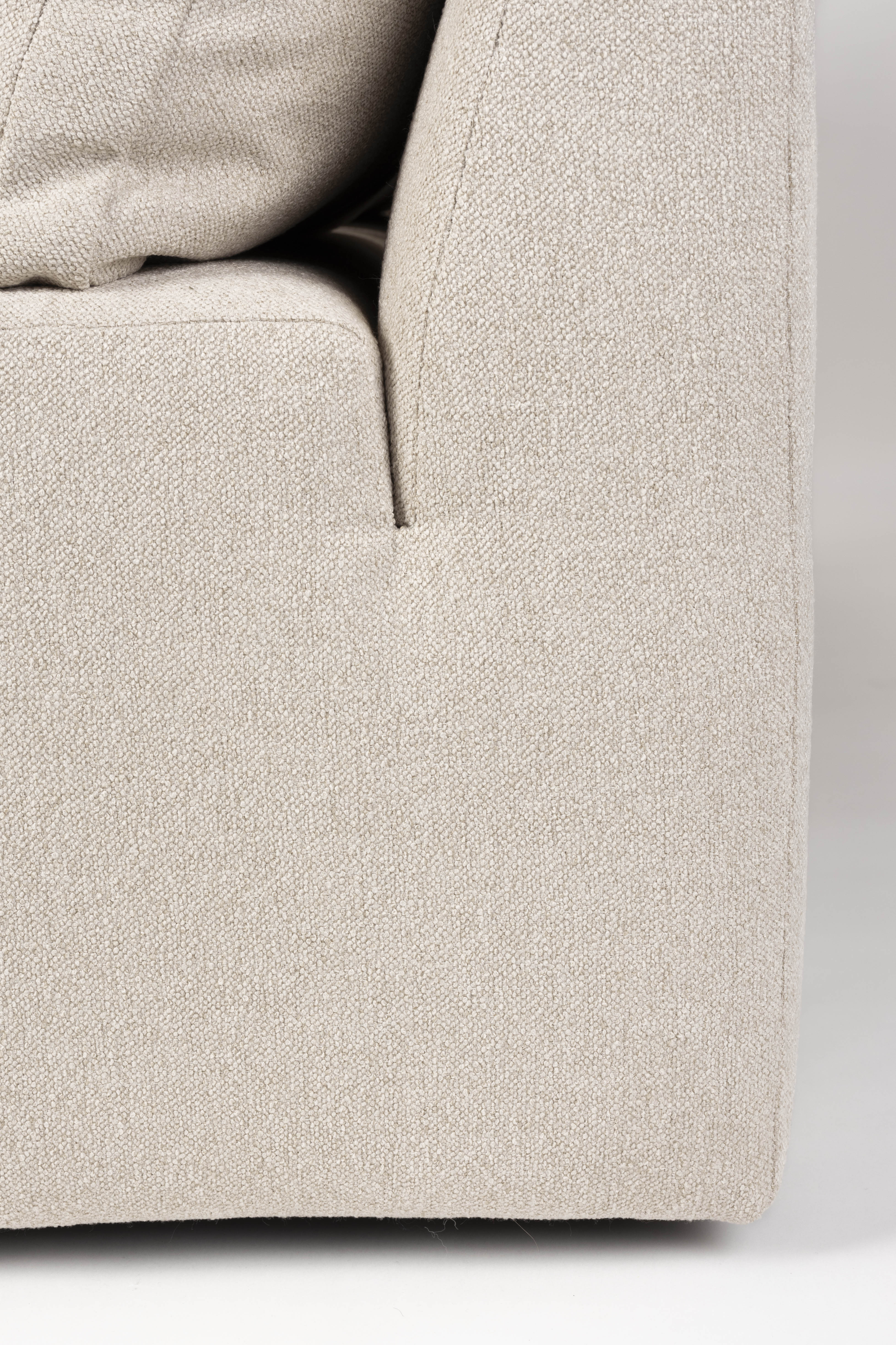 Modulaire bank PROSPER - rechtszijdige chaise longue zandkleurig