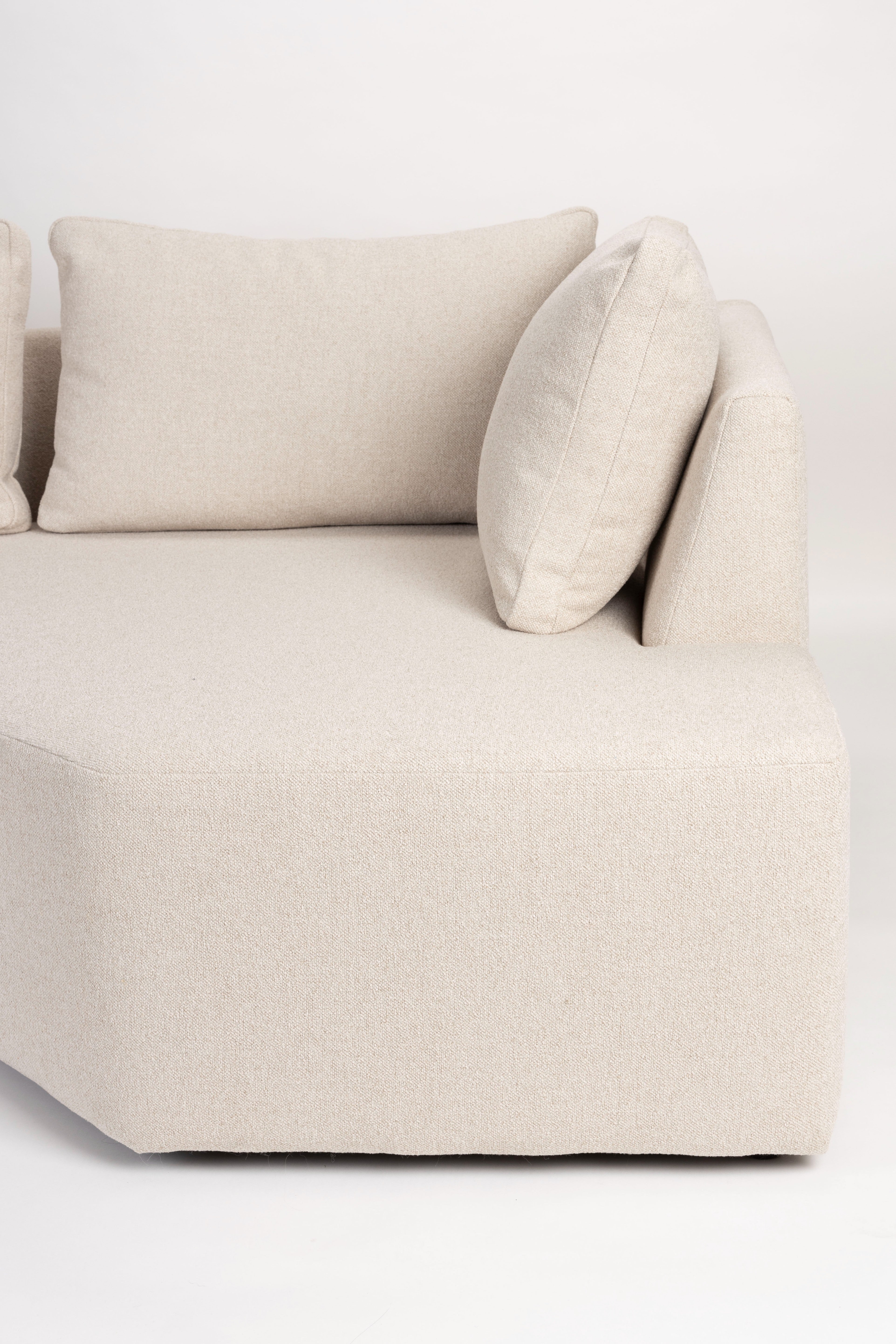 Modulaire bank PROSPER - eindelement rechts zandkleurig