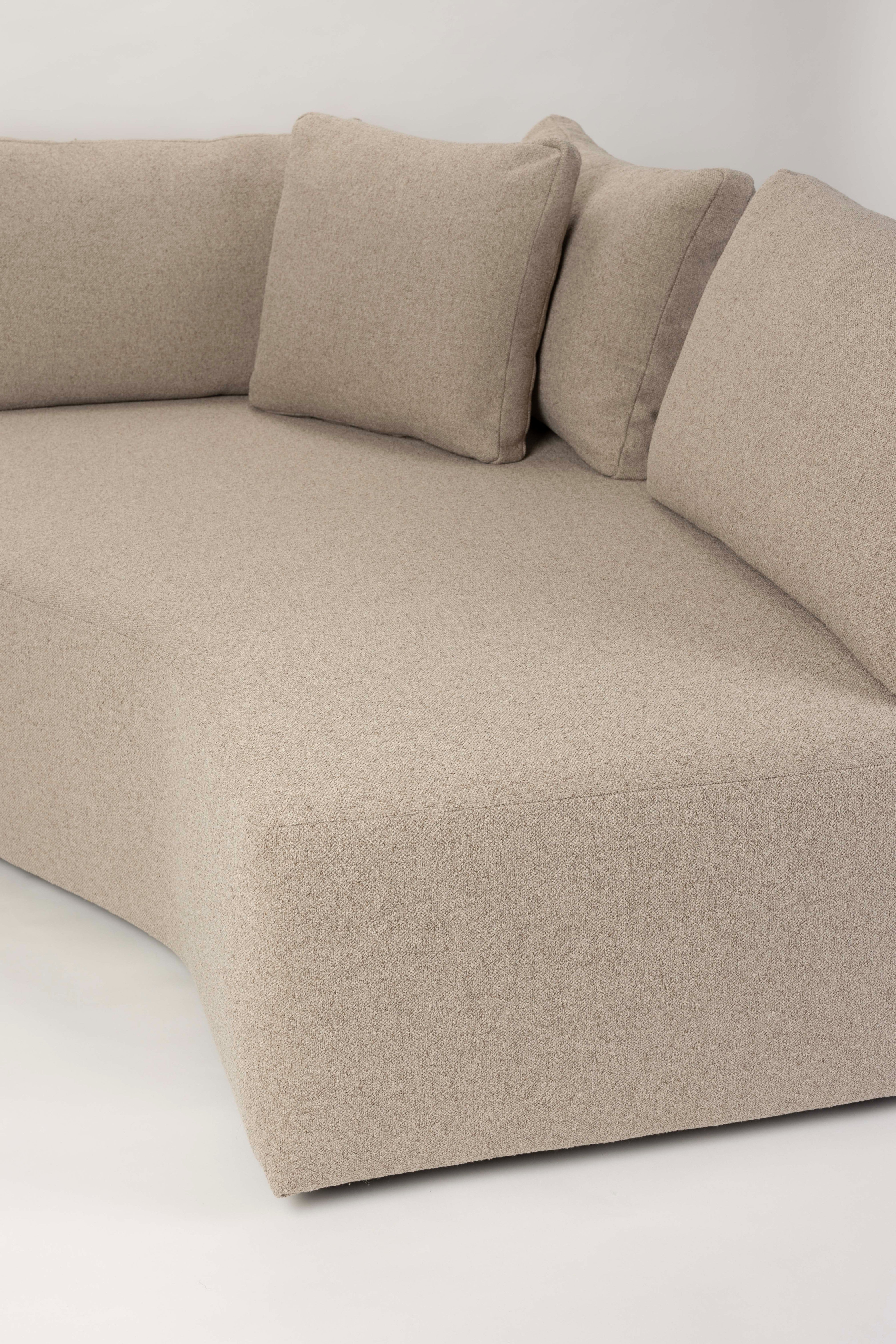 Modulares Sofa PROSPER - rechtsseitiger Chaiselongue Cappuccino
