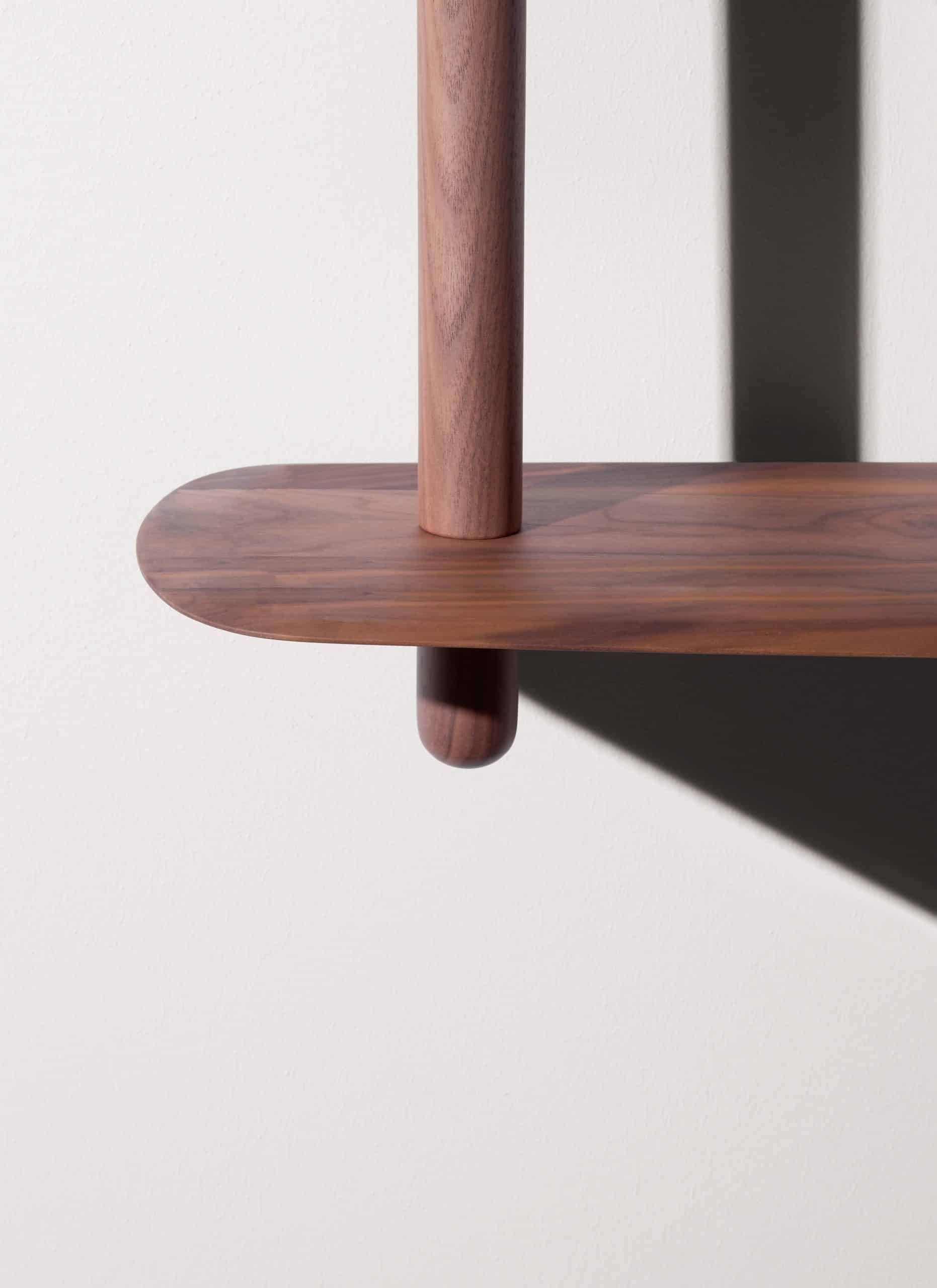 UNICA Wall Shelf - CONFIGURATION 06 Walnut Veneer