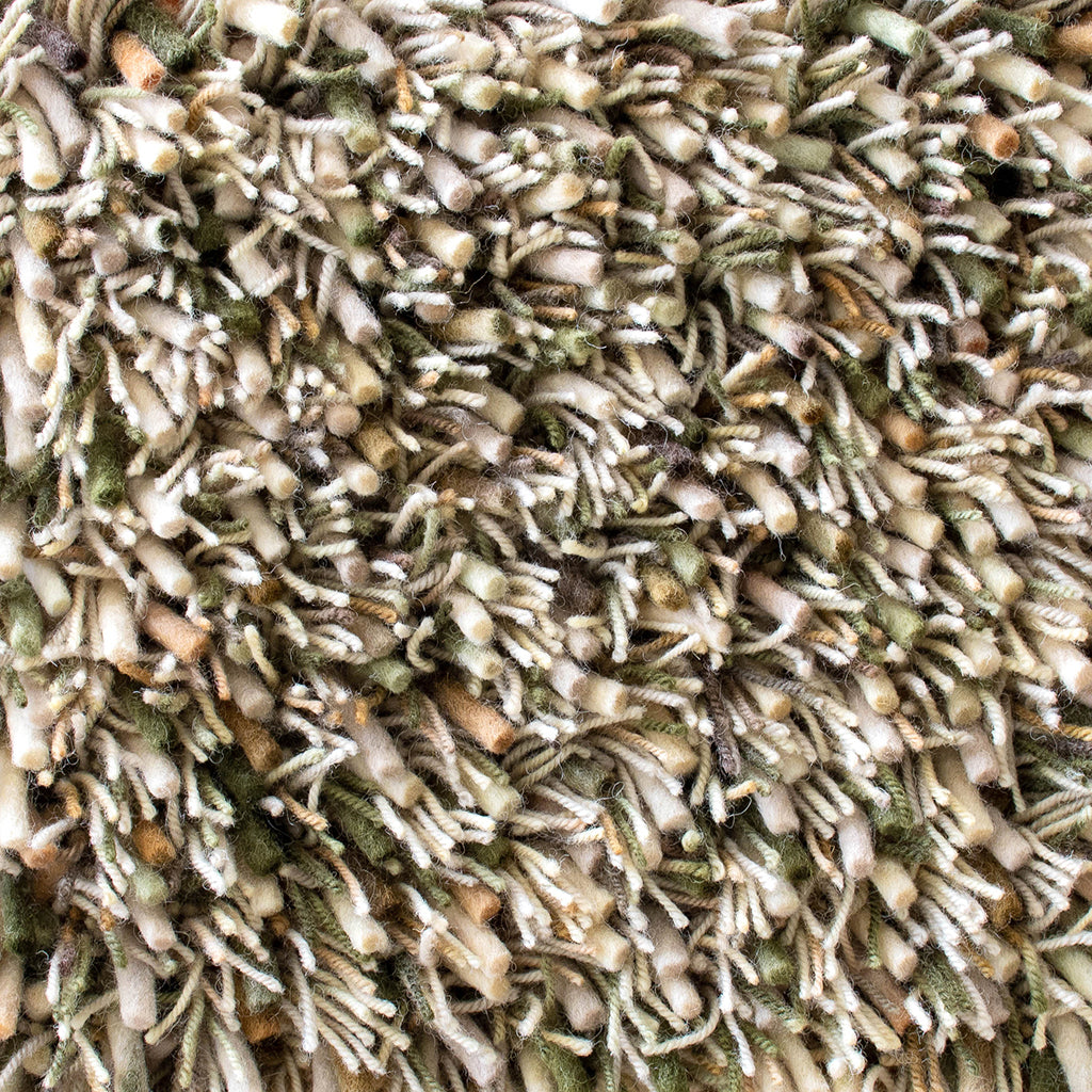 SPRING long pile rug beige-green