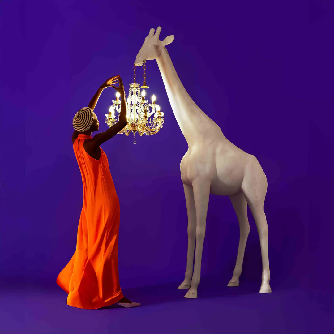 Buitenlamp GIRAFFE IN LOVE M roze