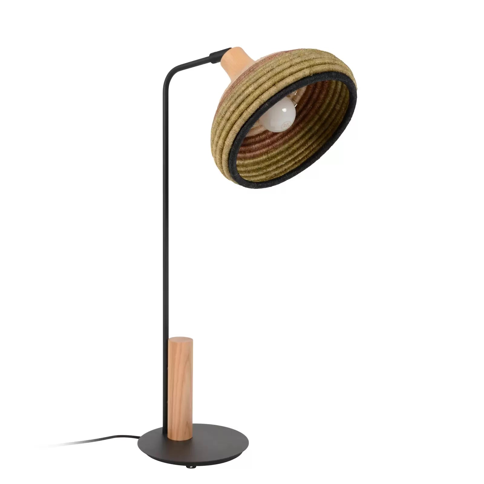 Lampa stołowa GRASS zielony – drewno i metal