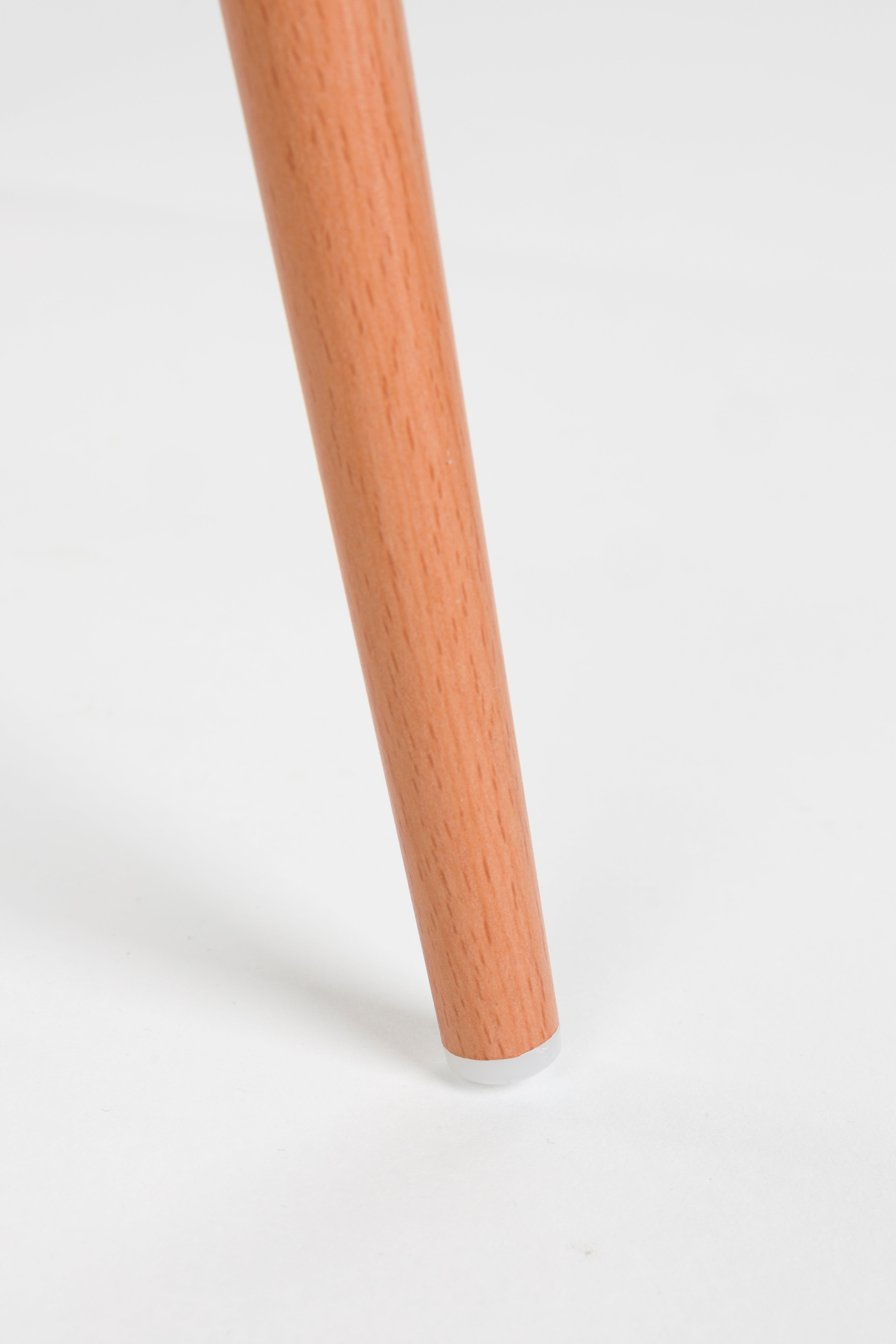 Stoel LEON beige met houten basis