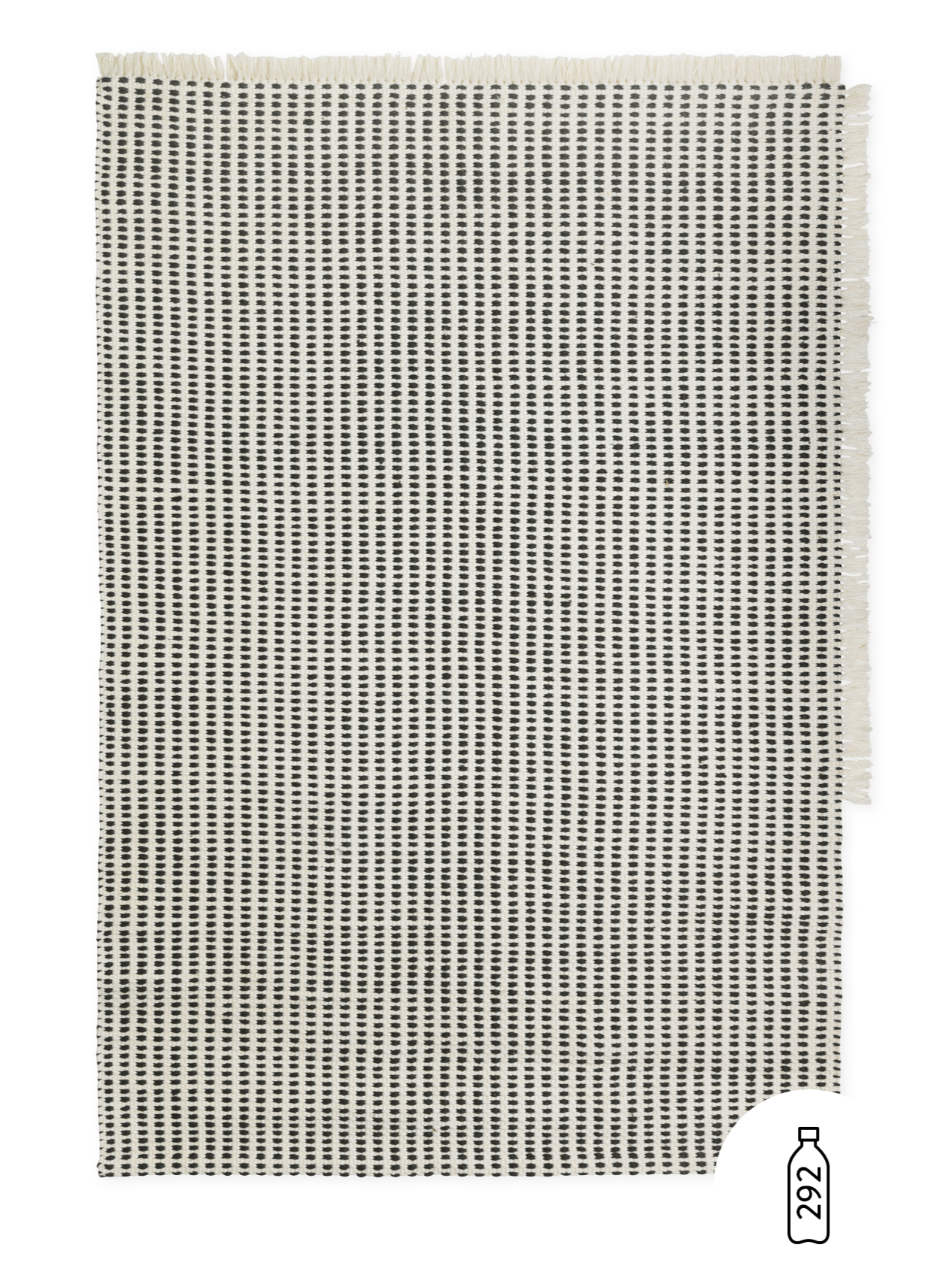 WAY cremefarbener Teppich mit blauen Punkten