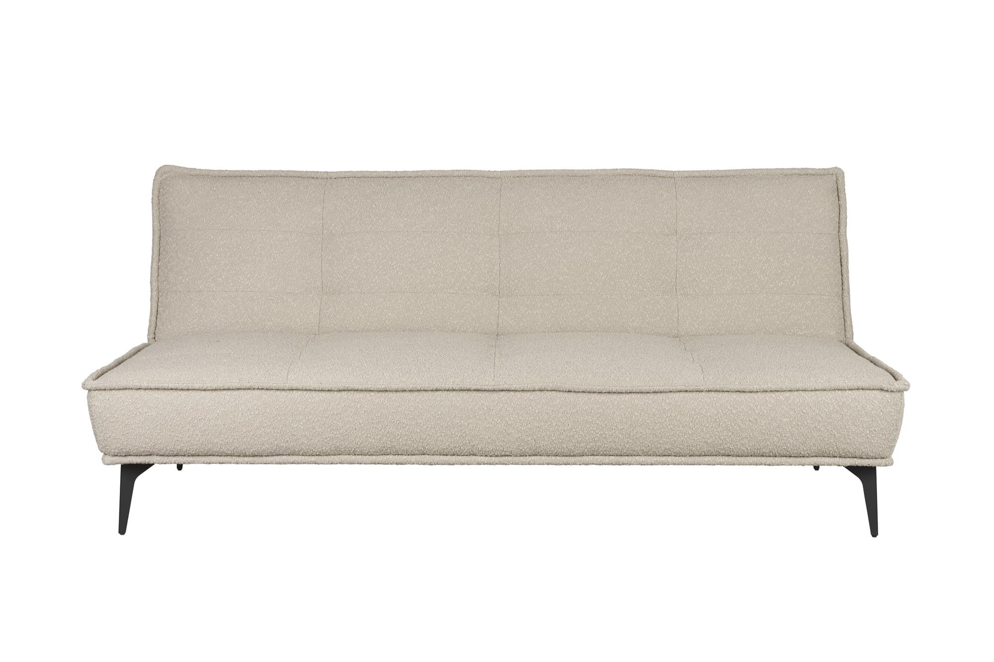 Sofa met slaapfunctie CIELKE beige met zwarte basis