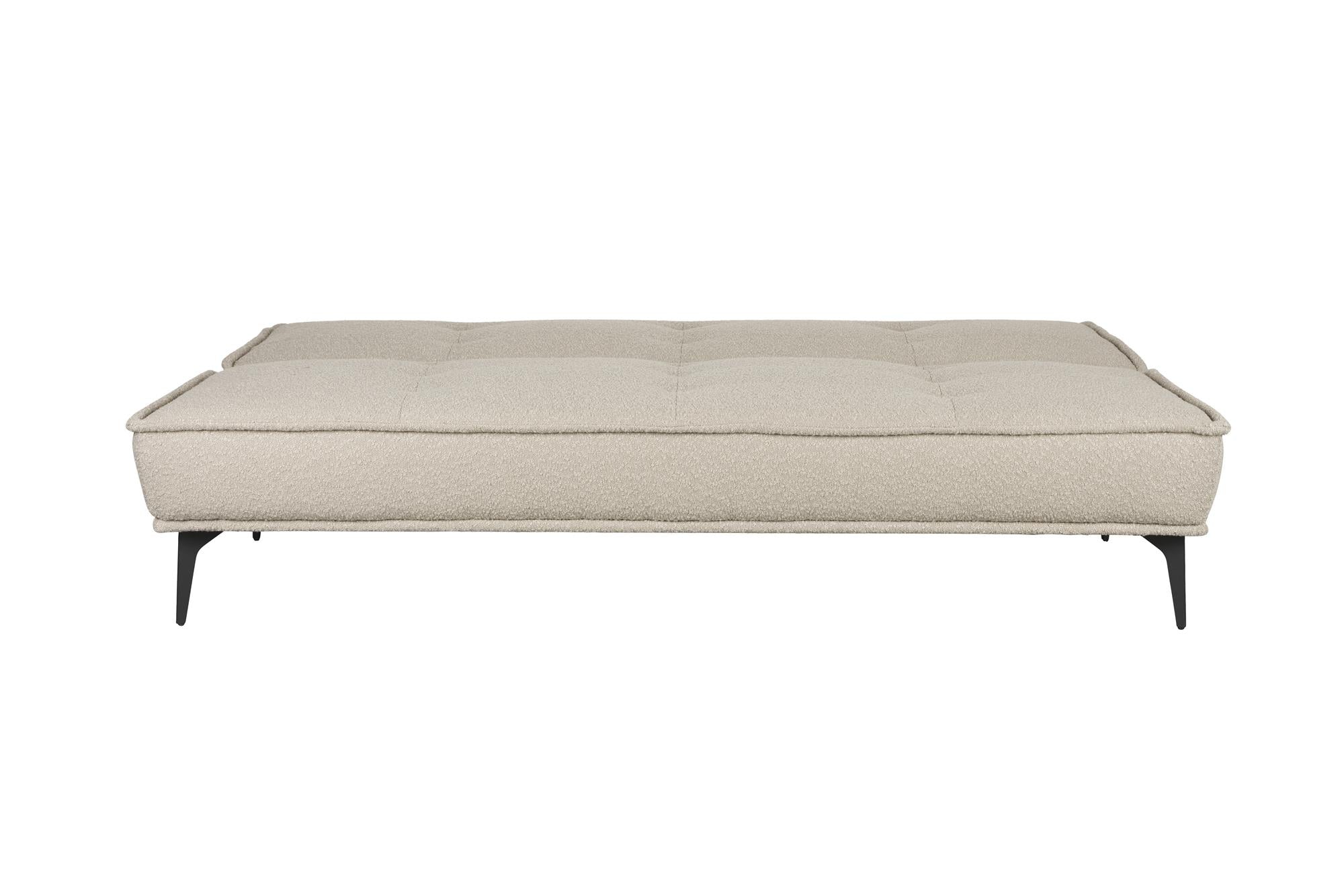 Sofa met slaapfunctie CIELKE beige met zwarte basis