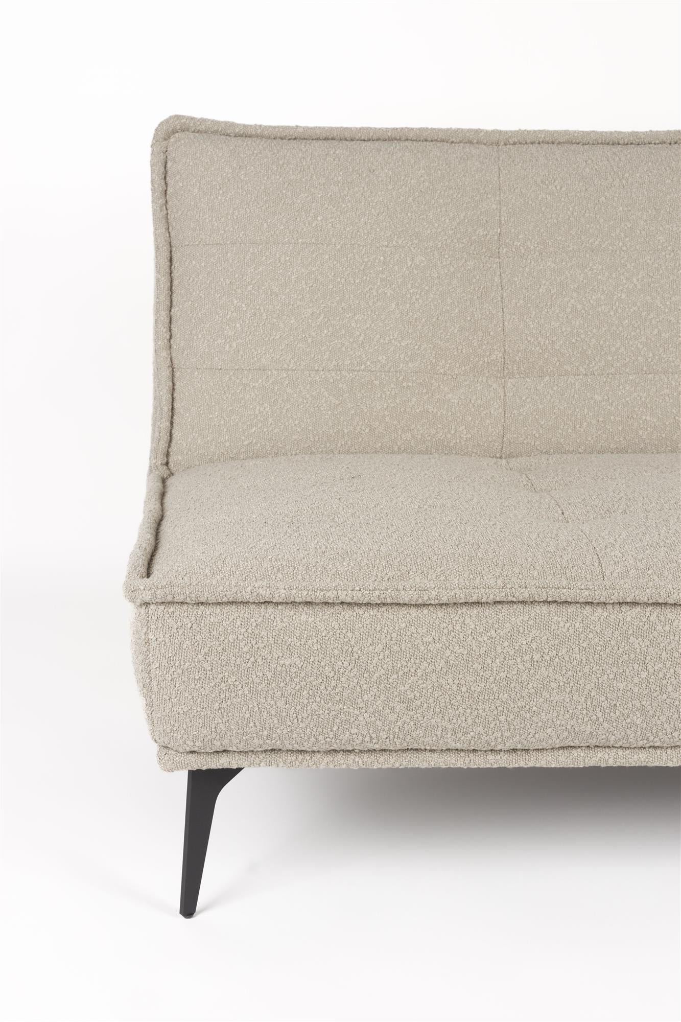 Sofa met slaapfunctie CIELKE beige met zwarte basis