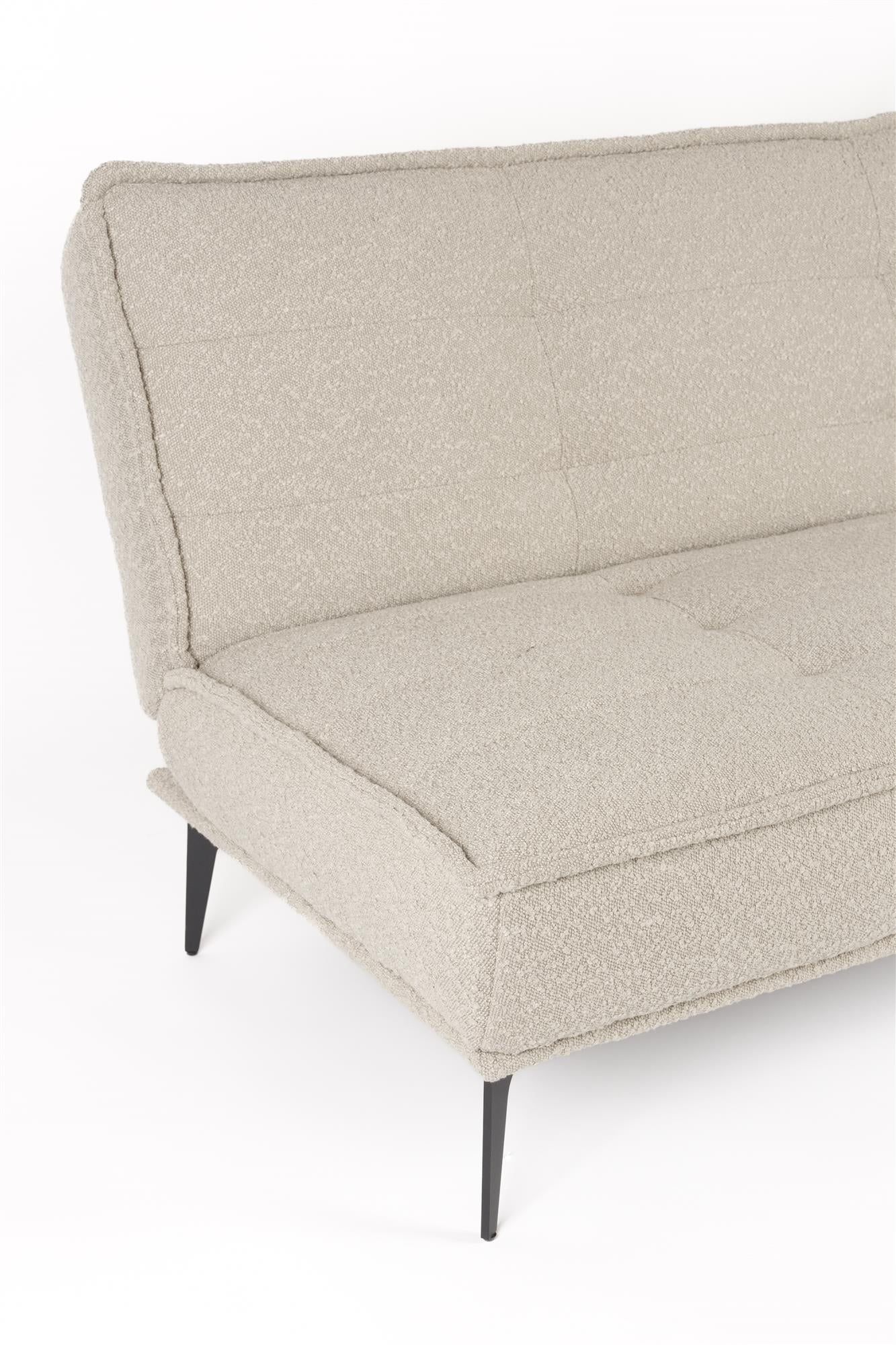 Sofa met slaapfunctie CIELKE beige met zwarte basis