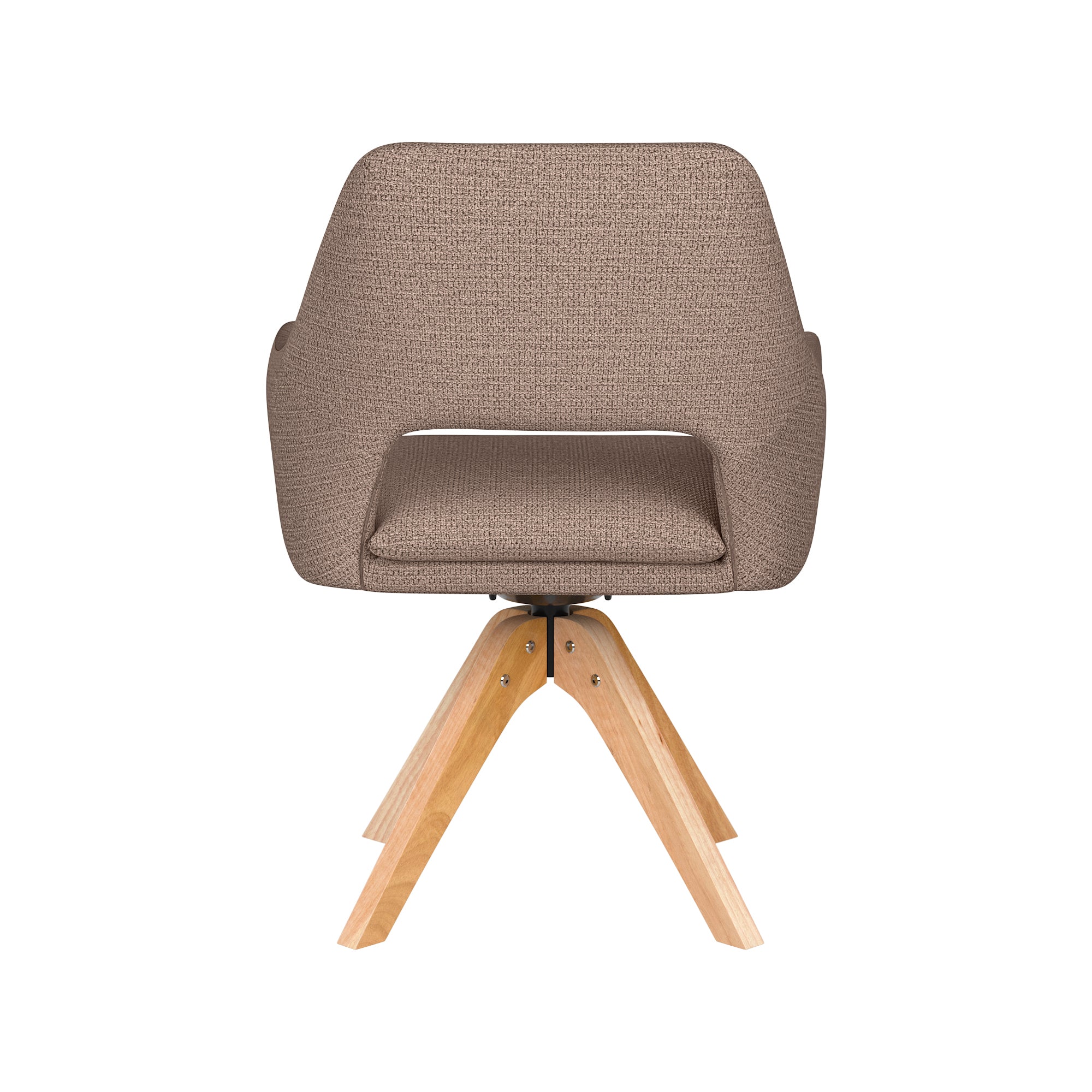 Draaistoel MOS taupe met houten basis