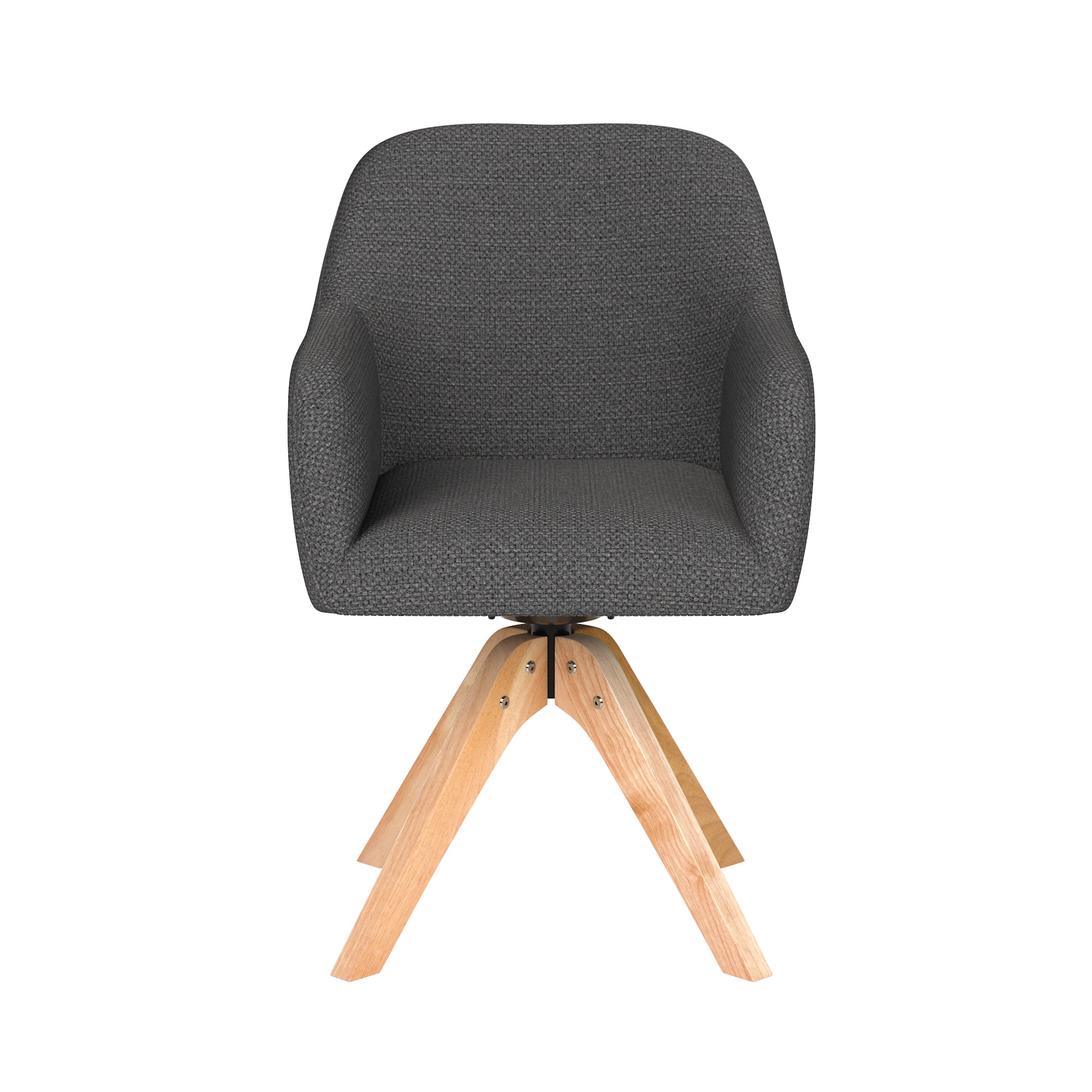 OTIS swivel chair gray with wooden base