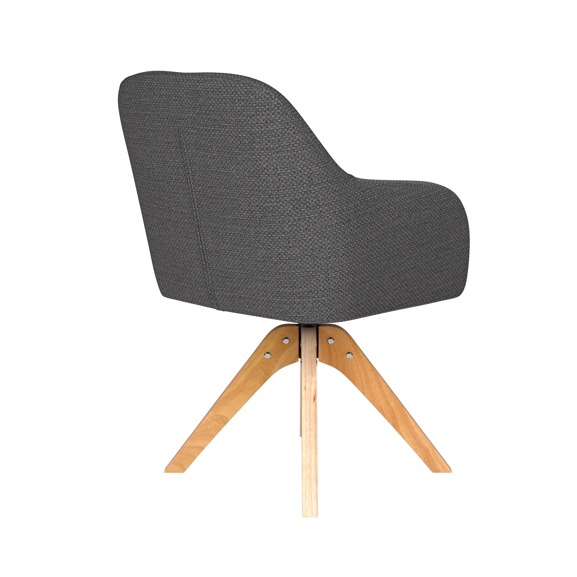 OTIS swivel chair gray with wooden base
