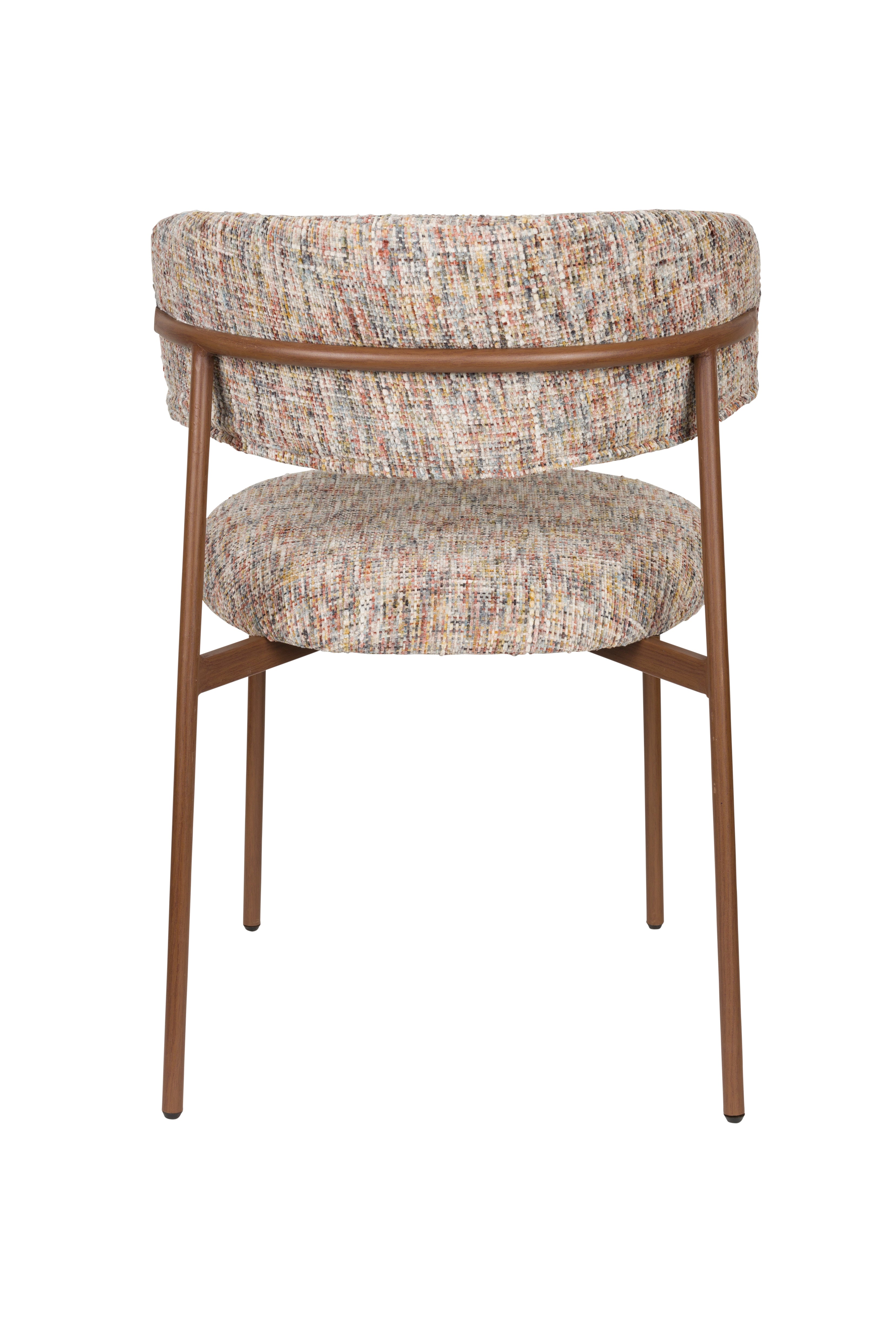 Stoel CLAES beige melange met bruine basis