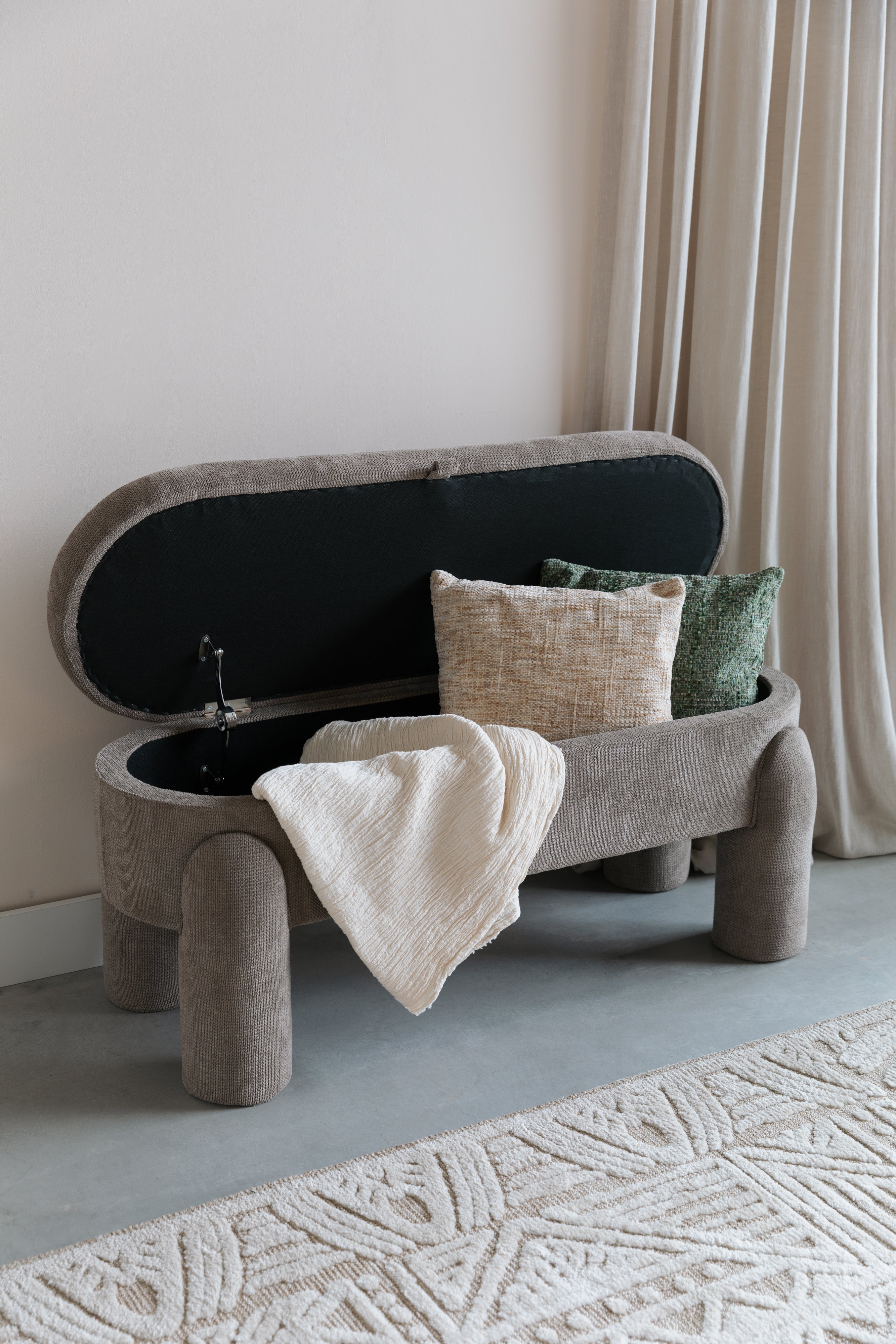 Bank met opbergruimte ORLY beige