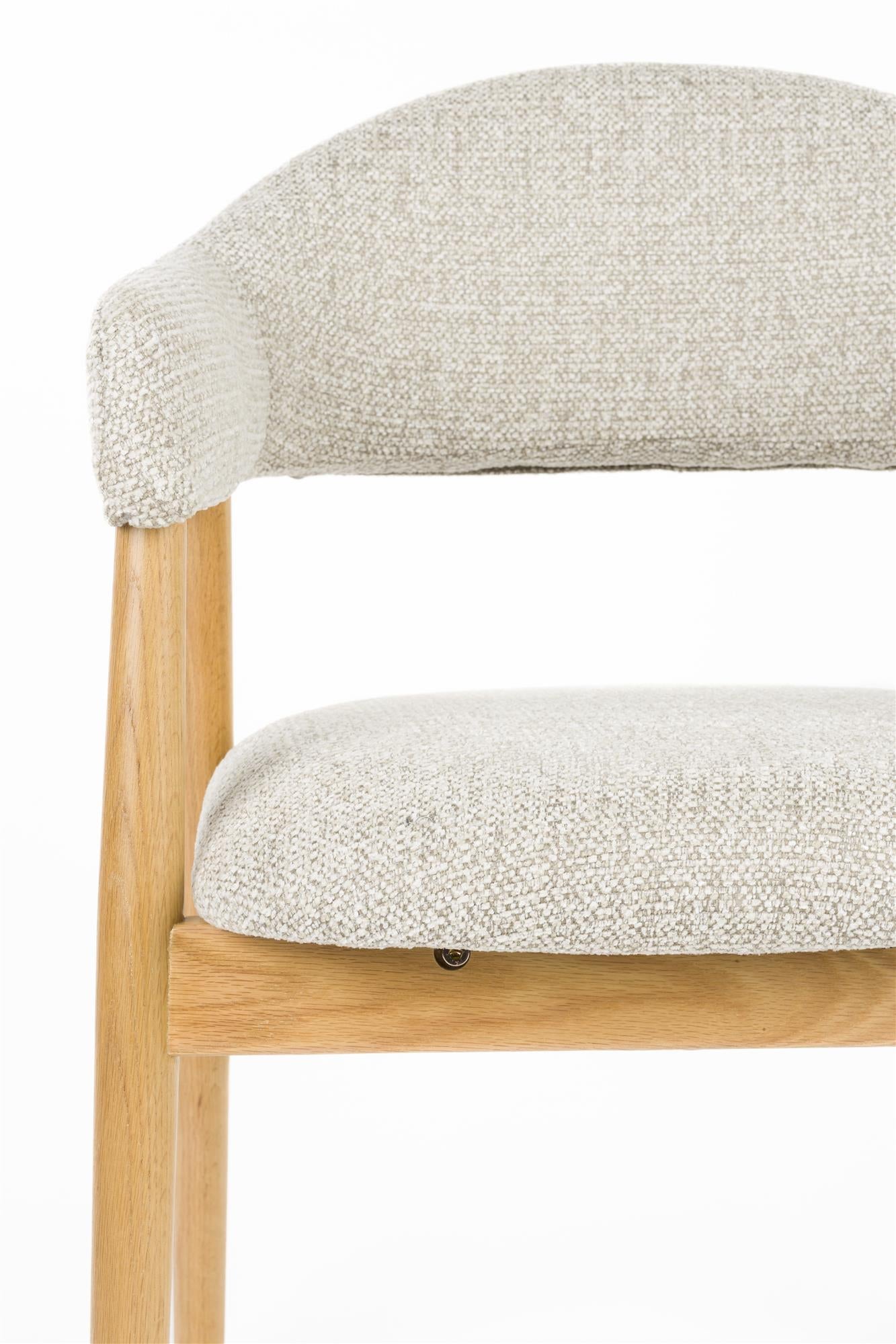 Stuhl INDY hellbraun mit Holzgestell