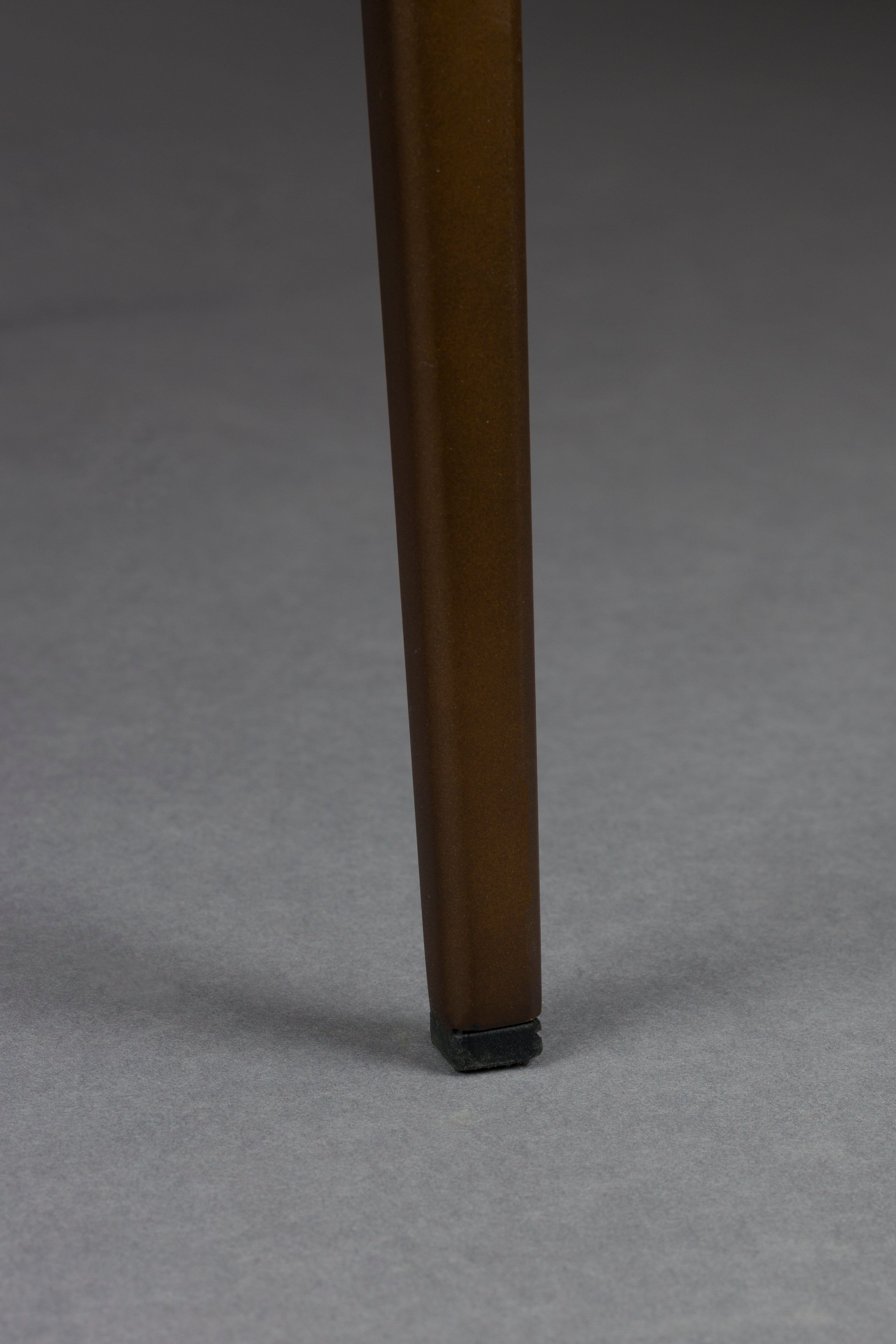 Stuhl PORTLAND beige mit braunem Gestell