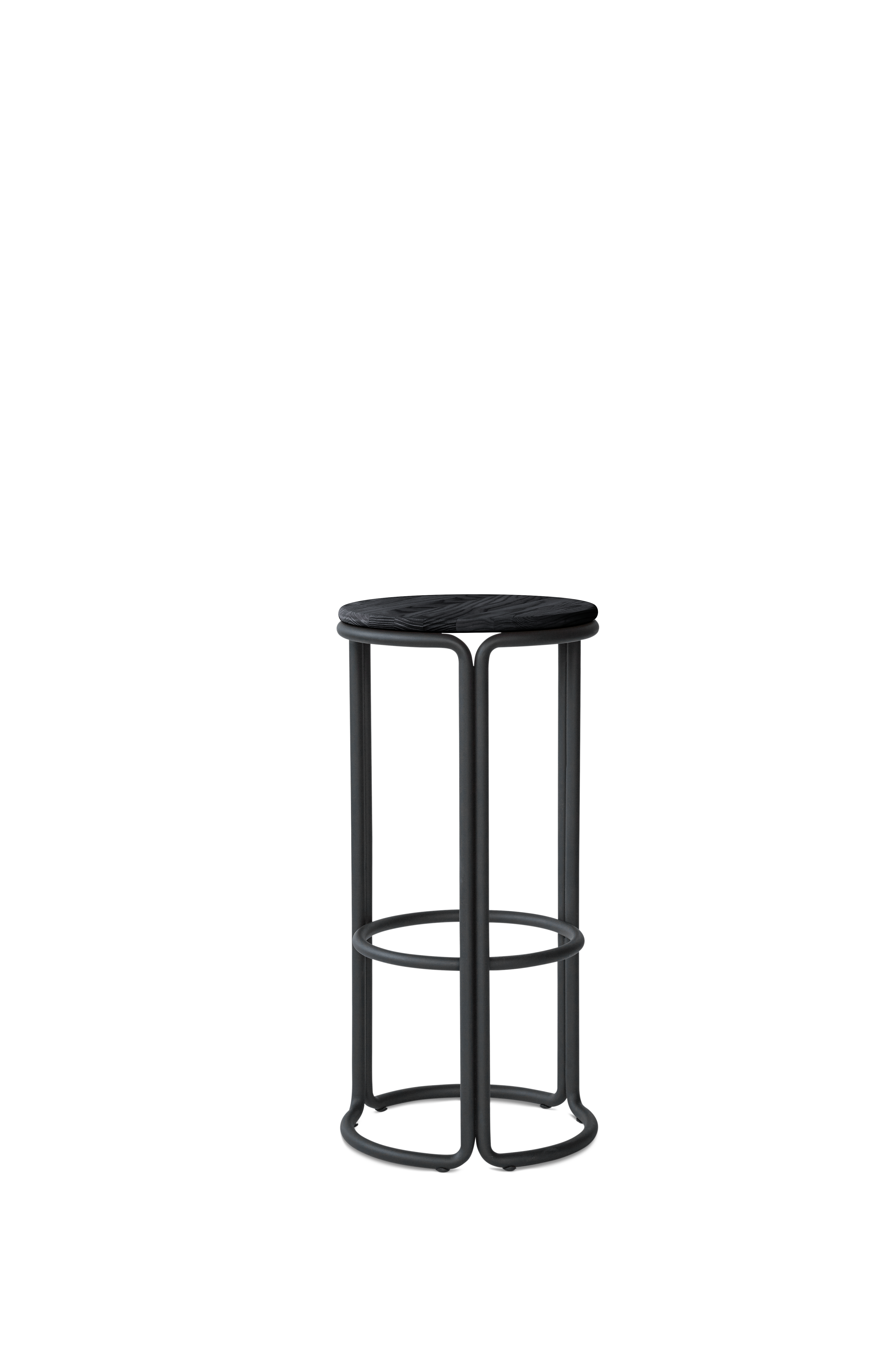 HARDIE black stool with black seat