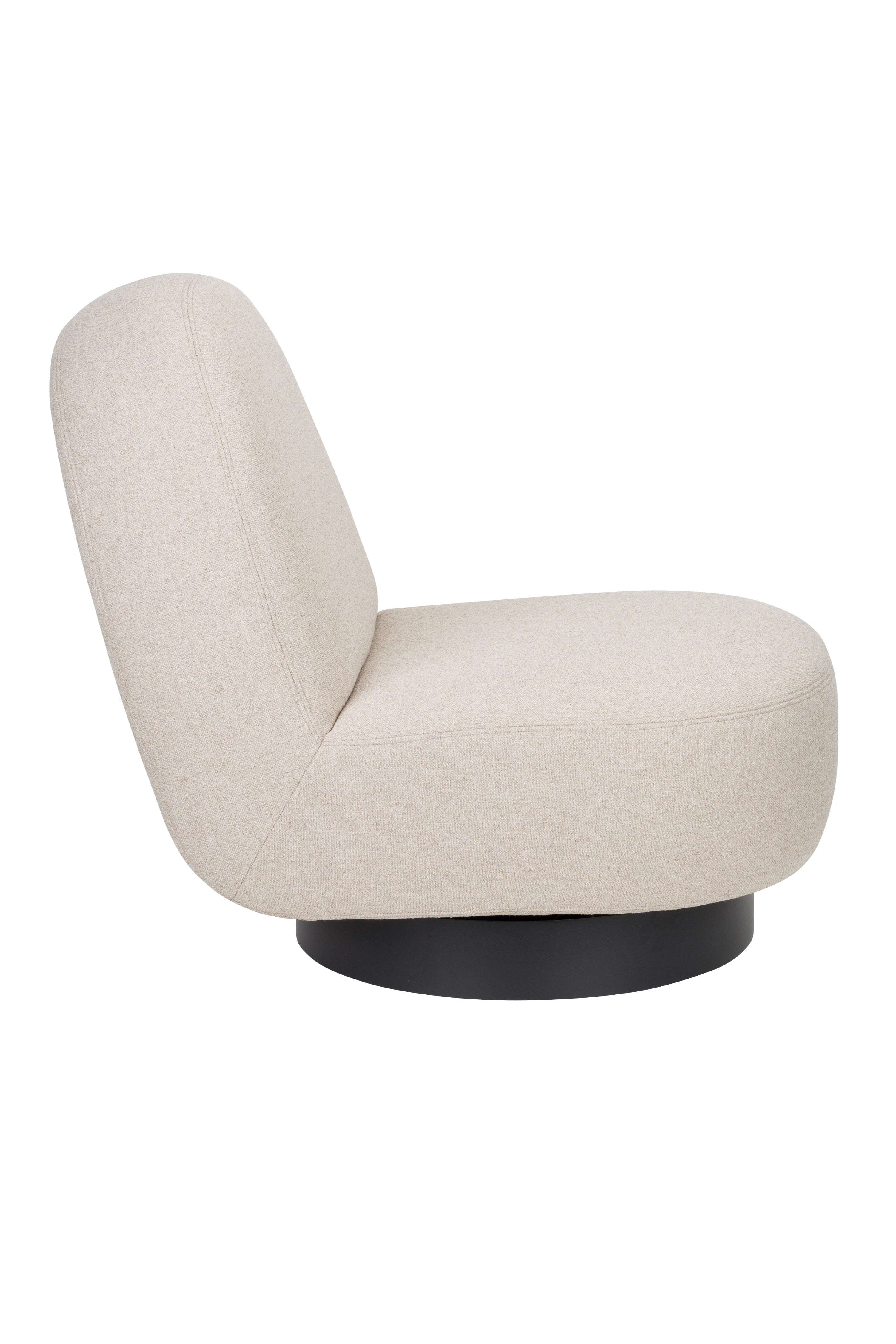 Eden fauteuil cappuccino met zwarte basis