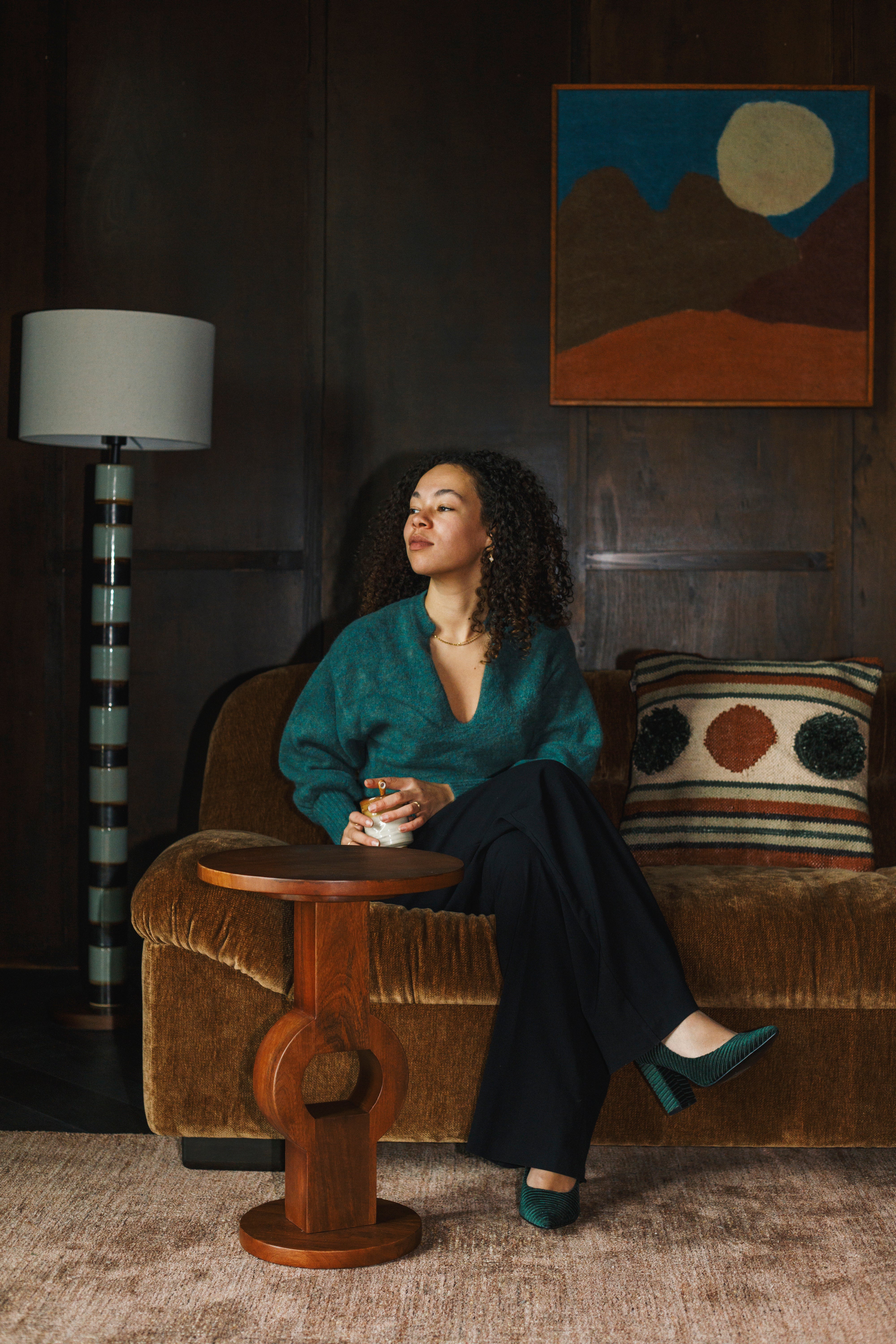 Bijzettafel TONDO mango hout