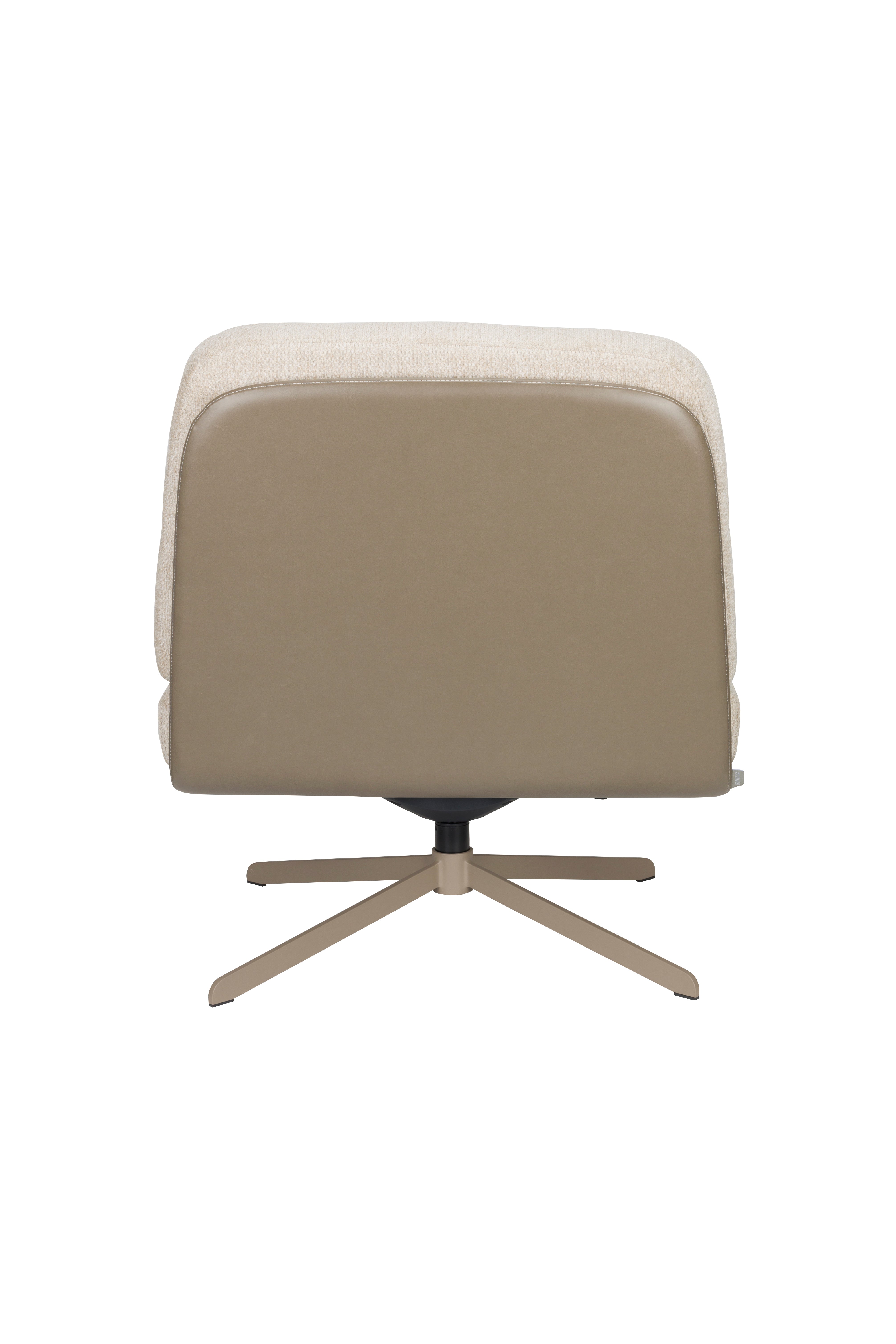 Sessel BENJAMIN beige Kunstleder mit beigem Fußteil