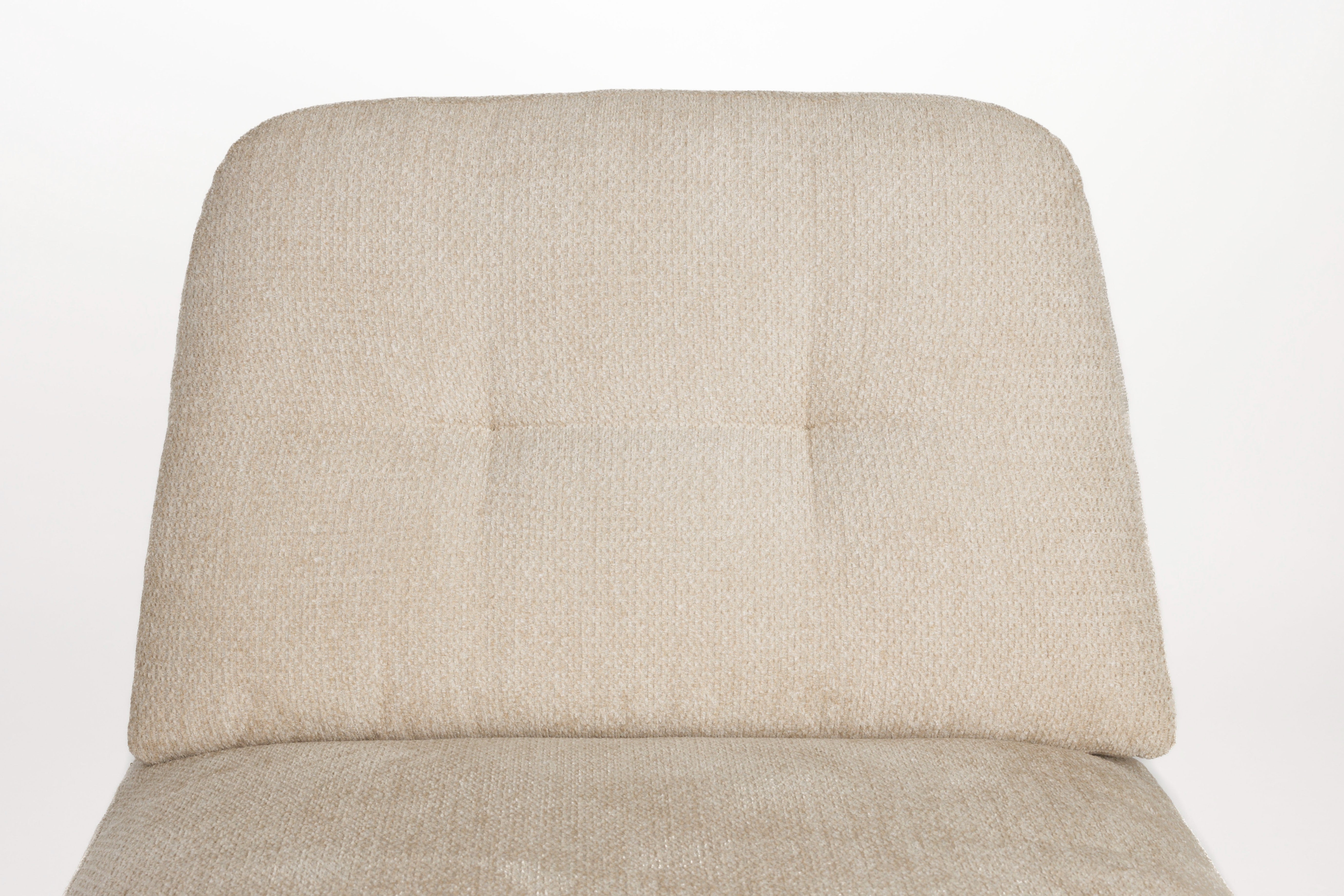 Sessel BENJAMIN beige Kunstleder mit beigem Fußteil