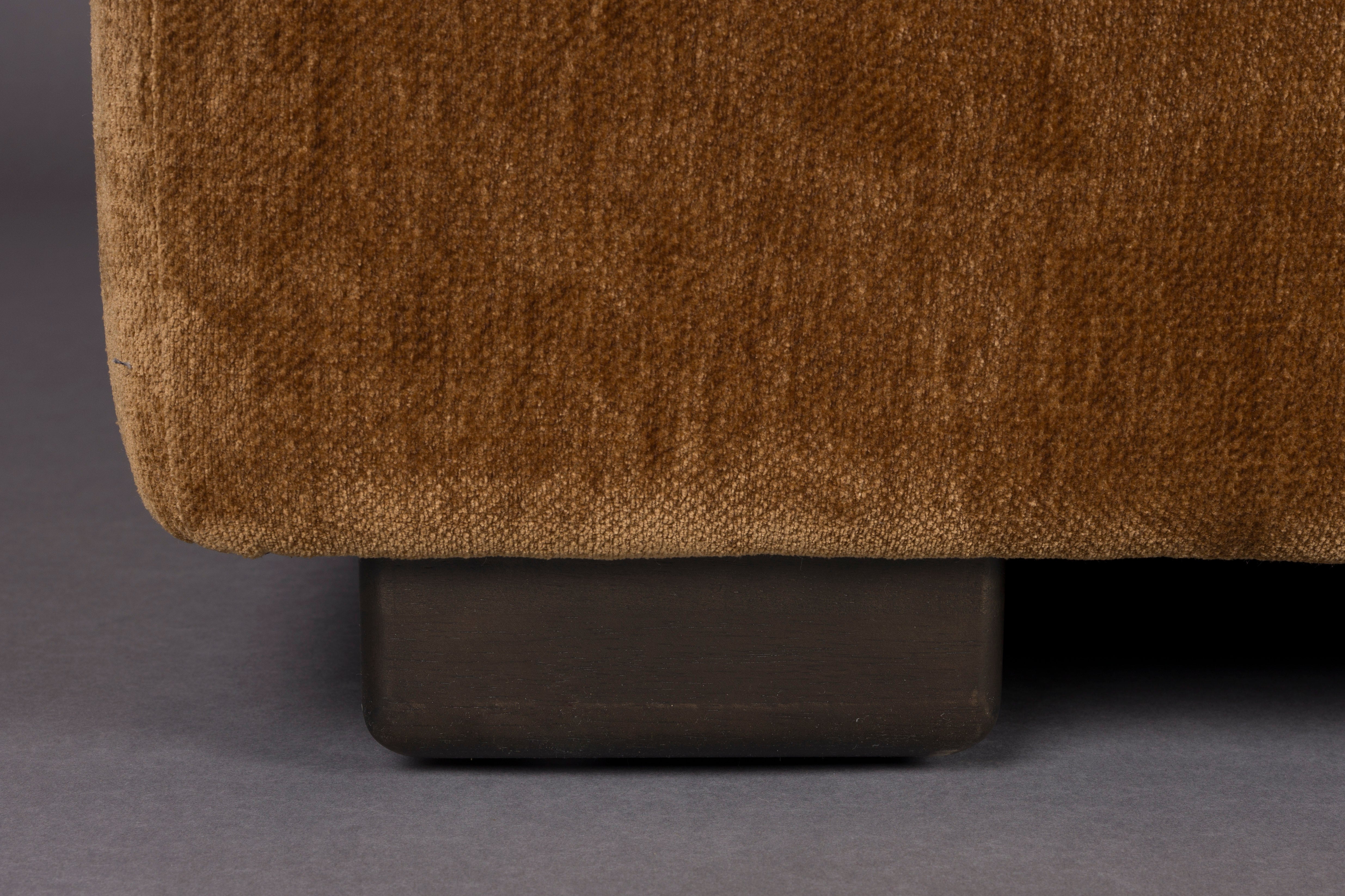 Sofa DOUGLAS cognackleurig fluweel