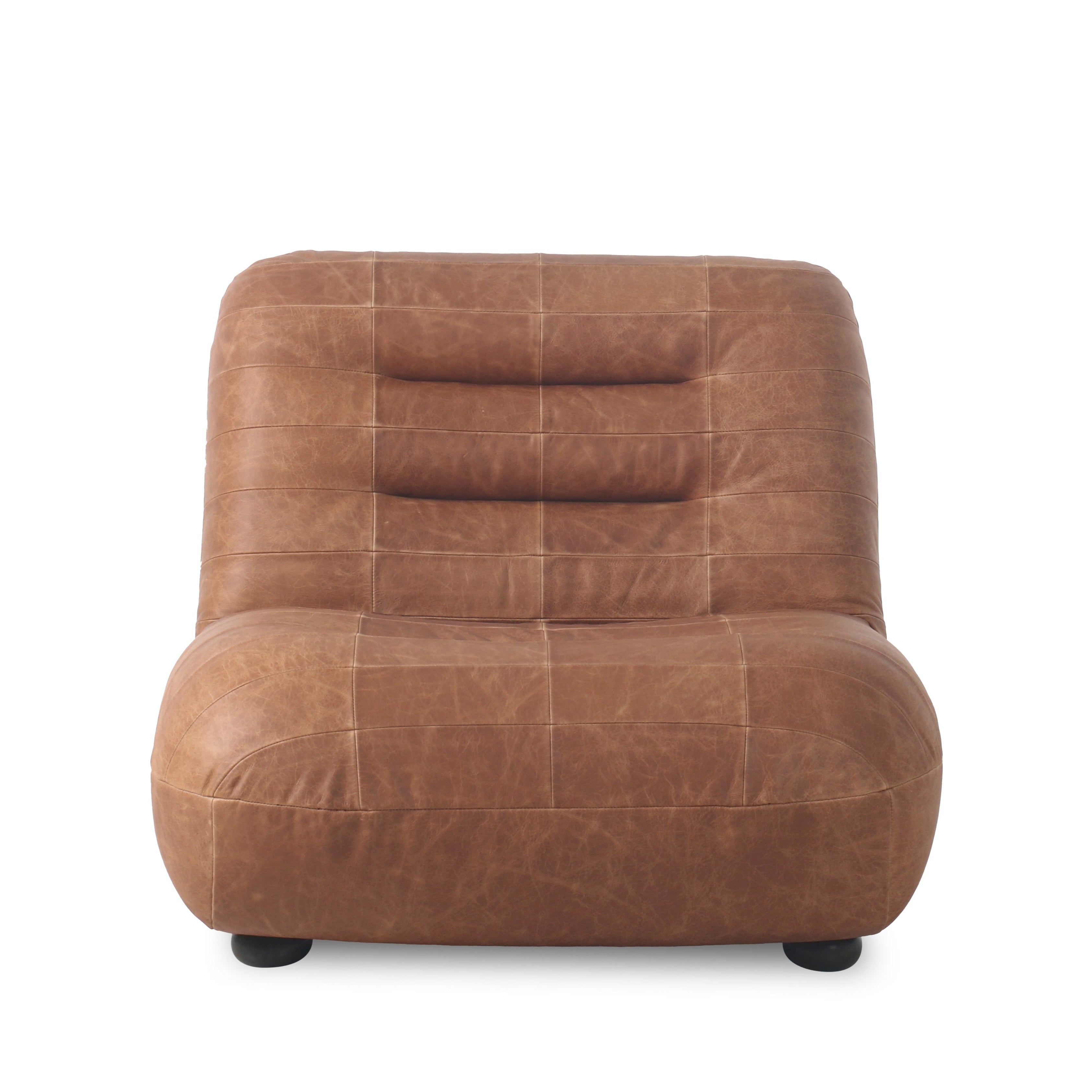 WYATT WAX Armchair Cognac Leather