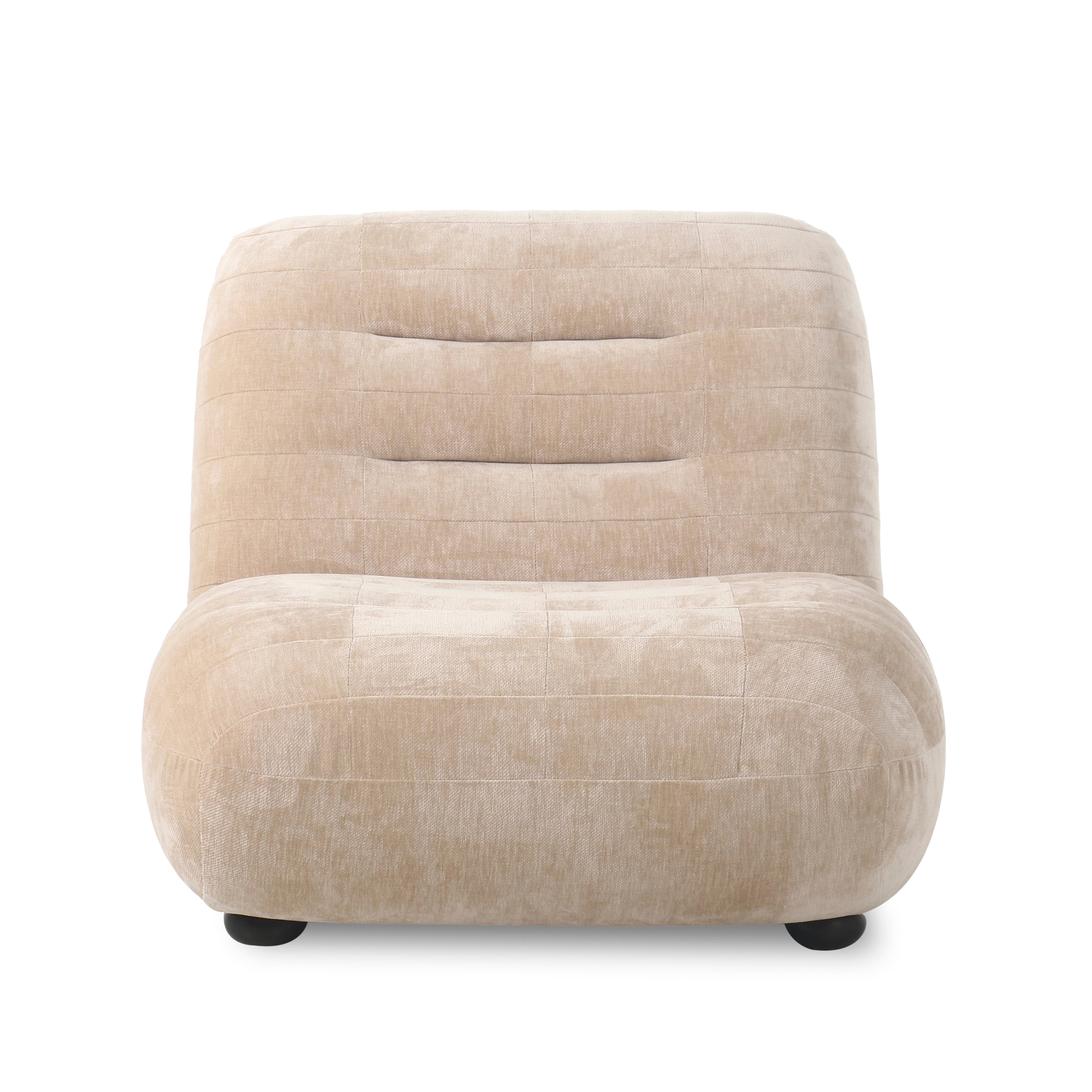Fauteuil WYATT beige fluweel