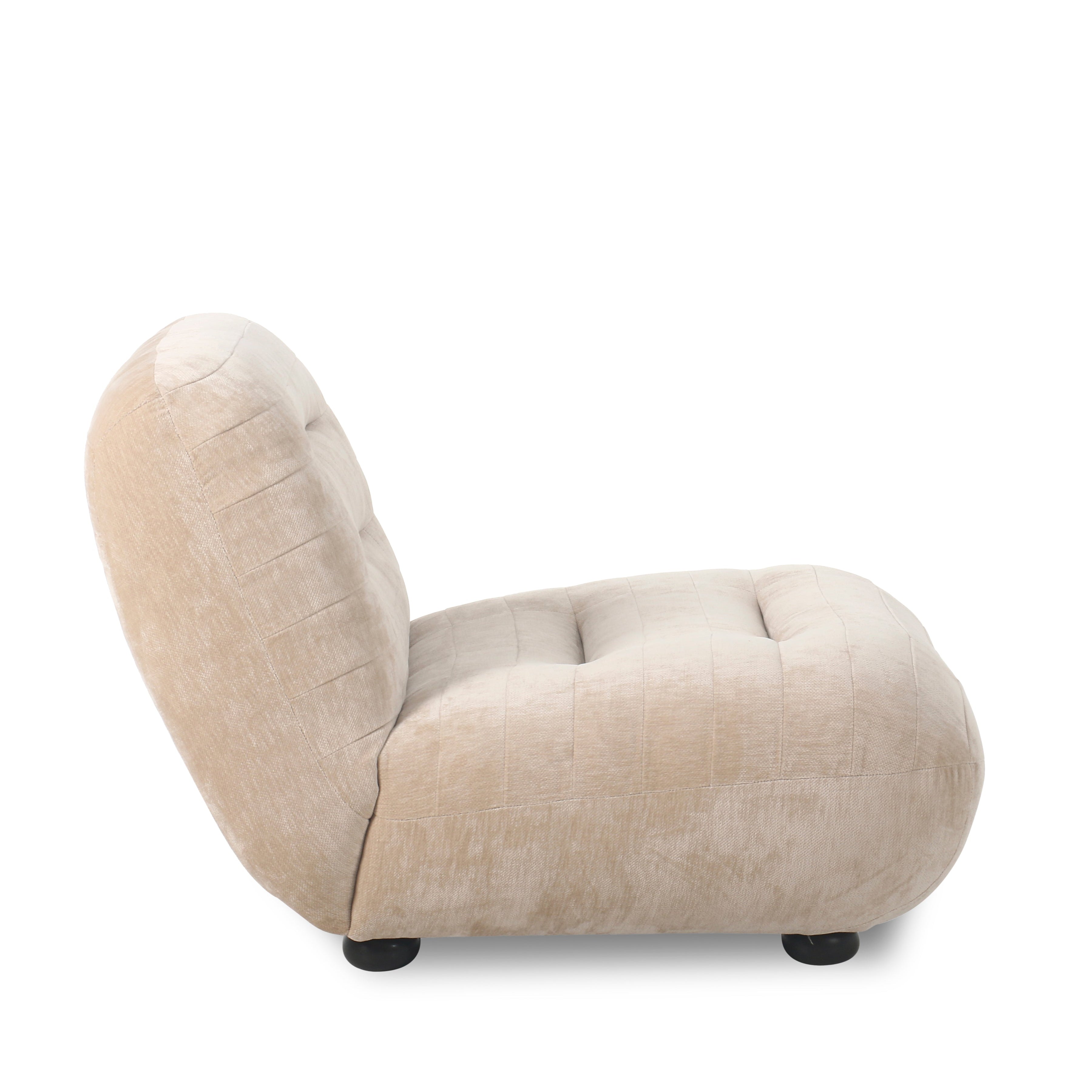 Fauteuil WYATT beige fluweel