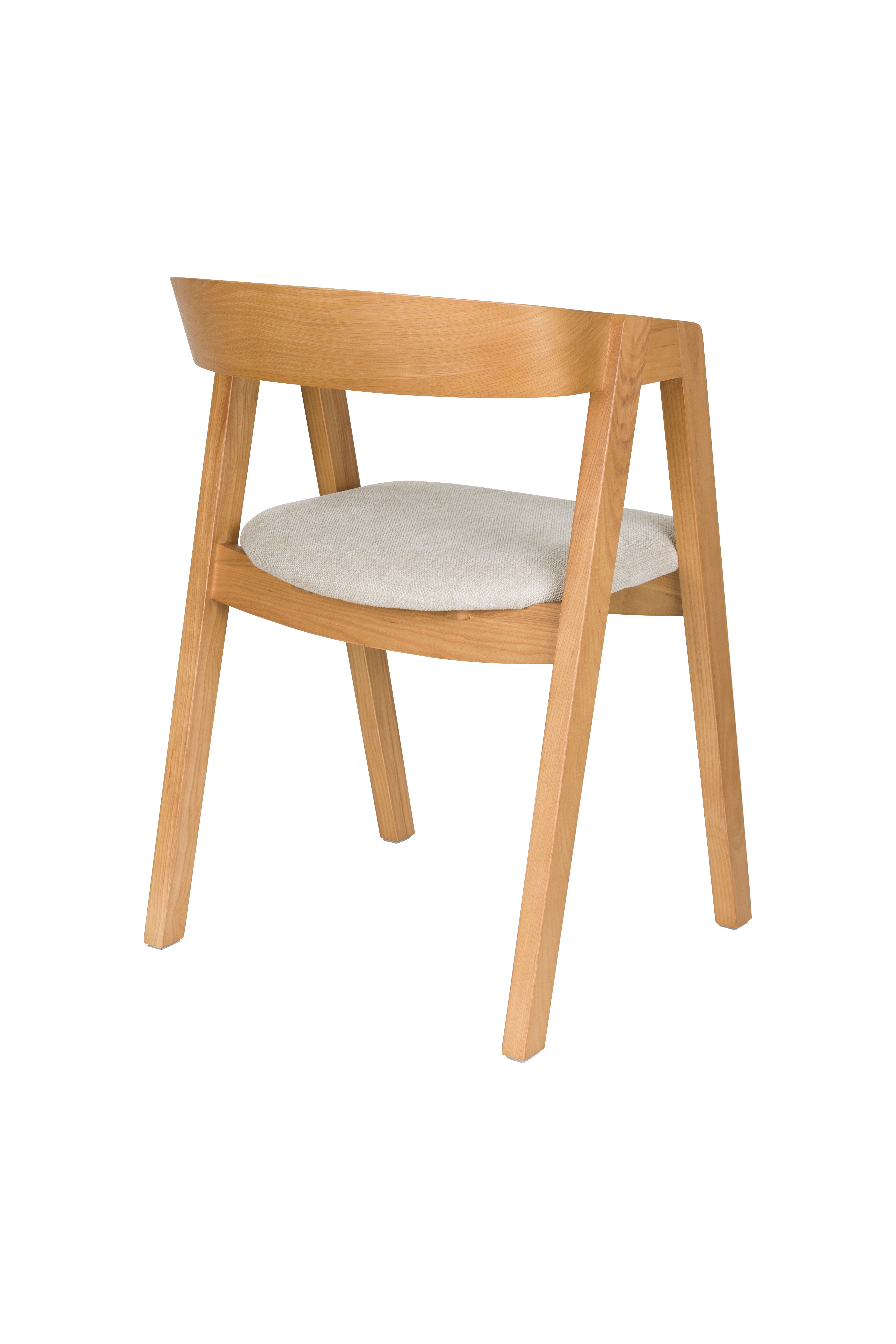 Stuhl MADS aus Eschenholz mit beigem Sitz