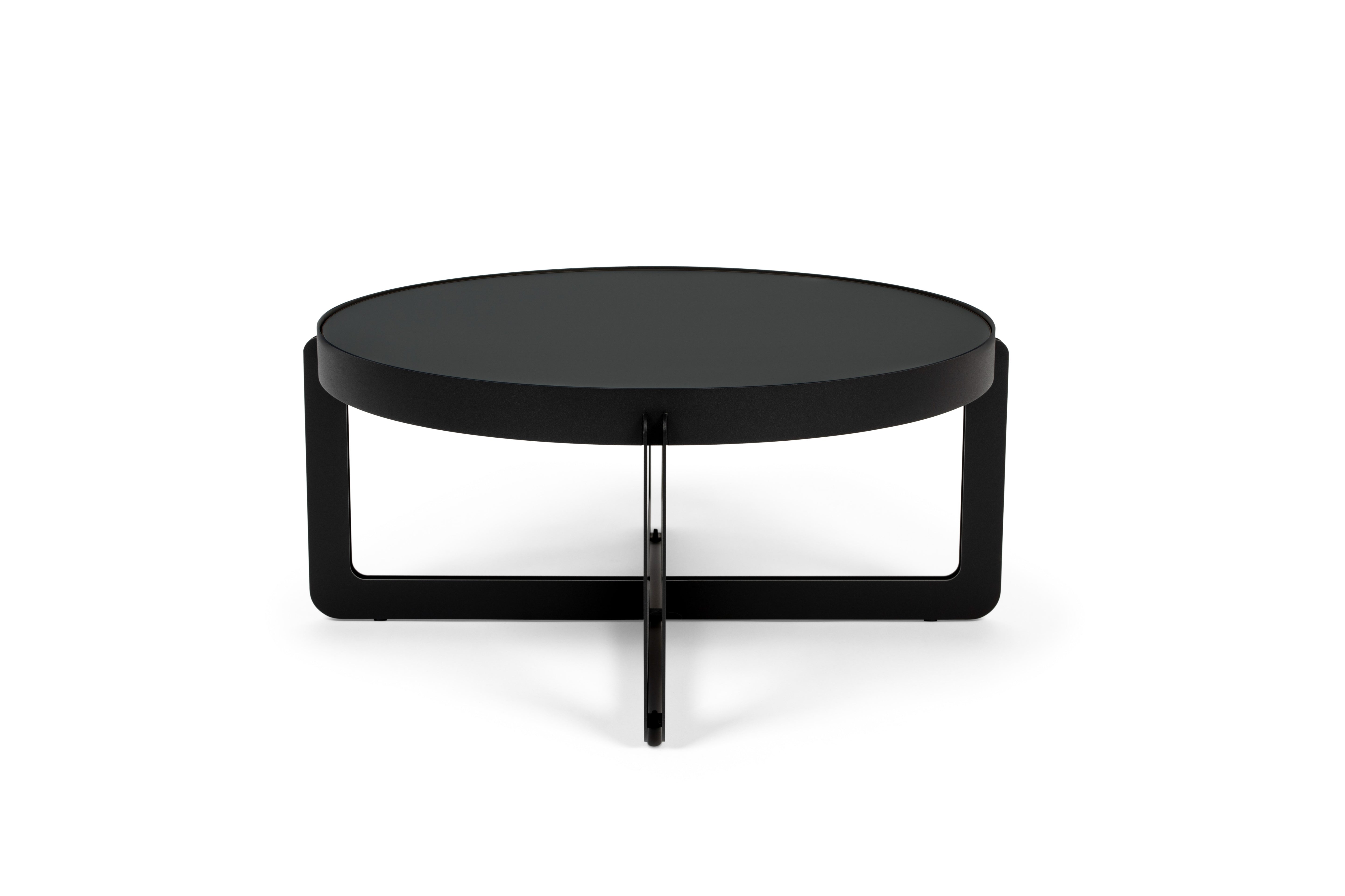CENTRE ROUND black coffee table