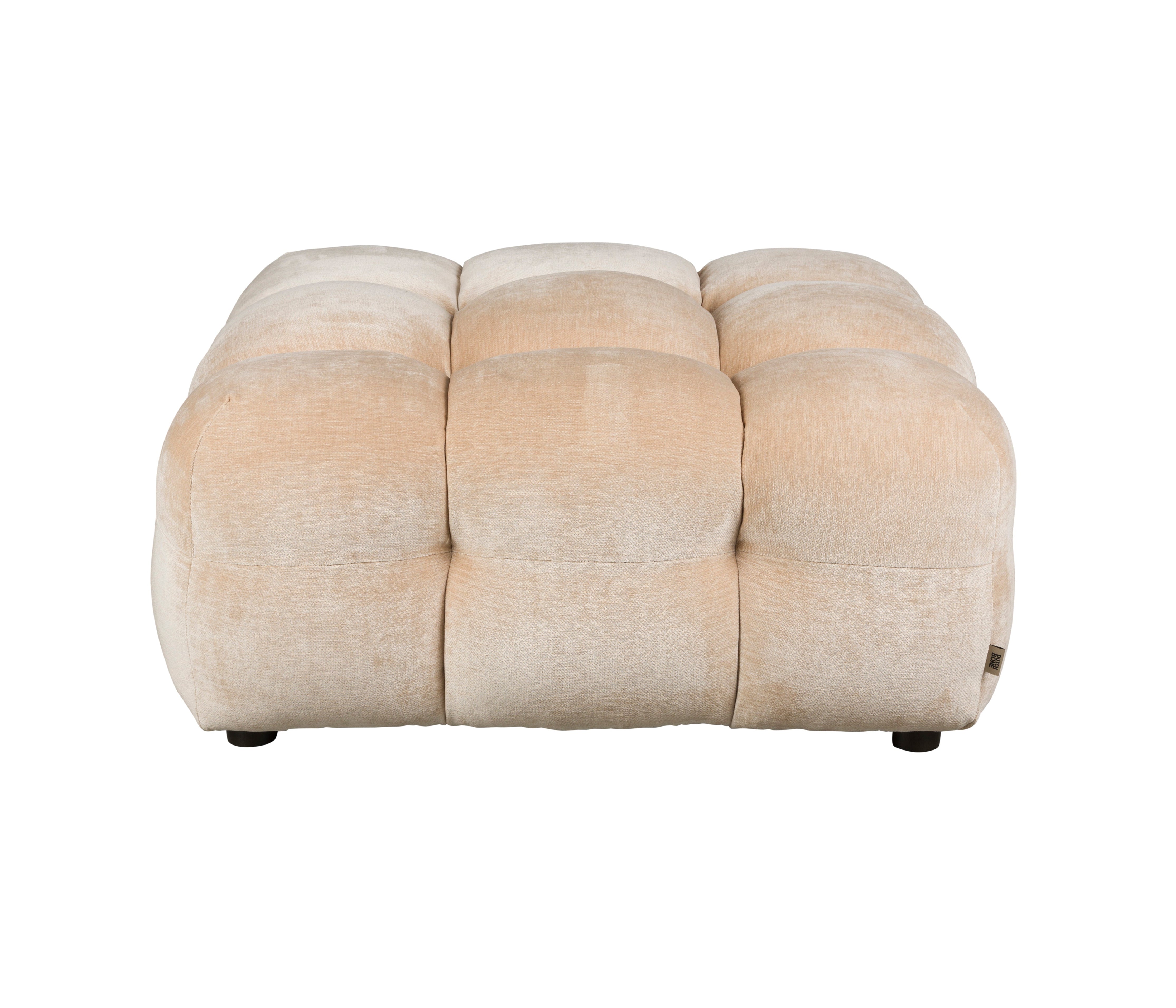 Hackman Puff Beige Velvet