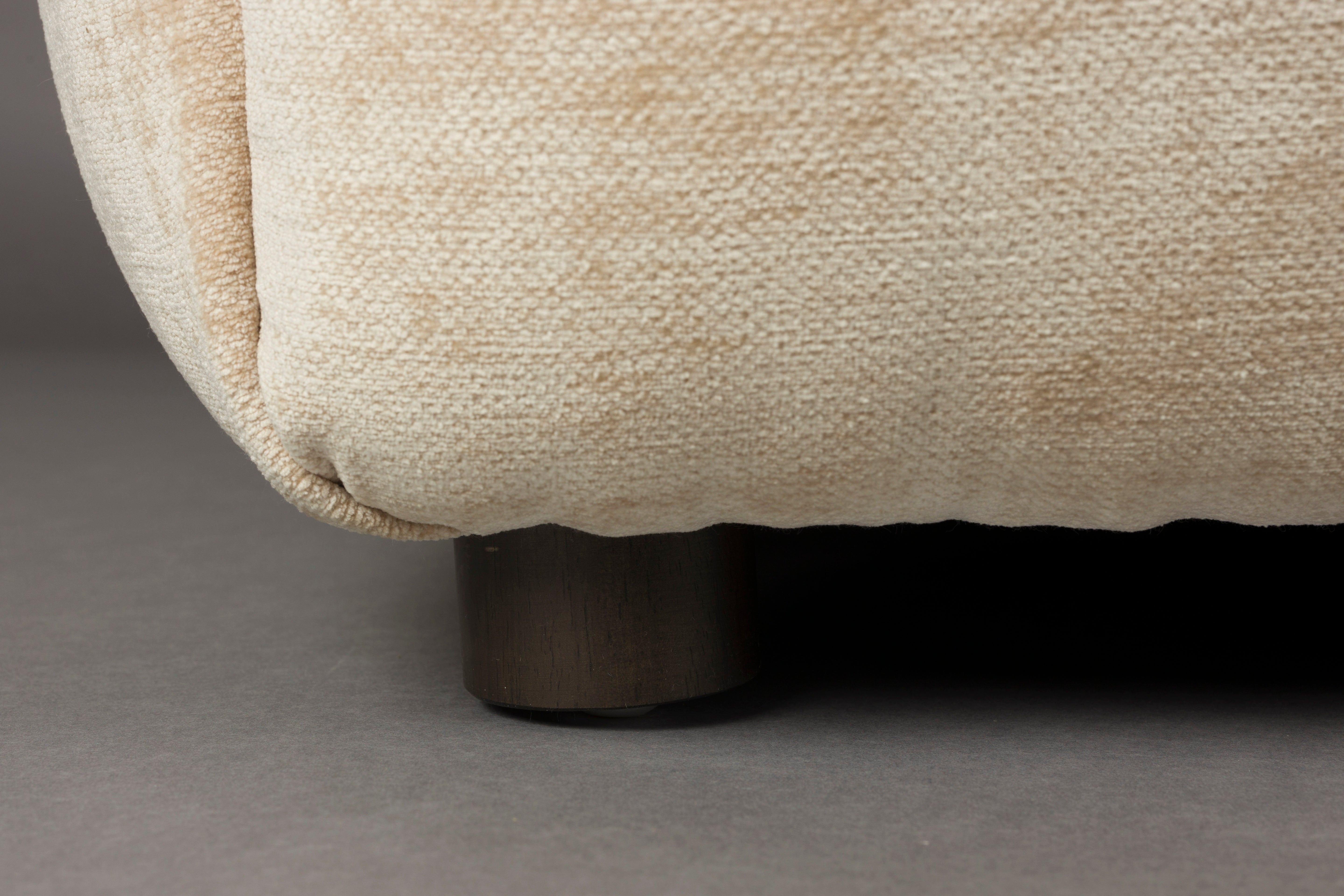 Hackman Puff Beige Velvet