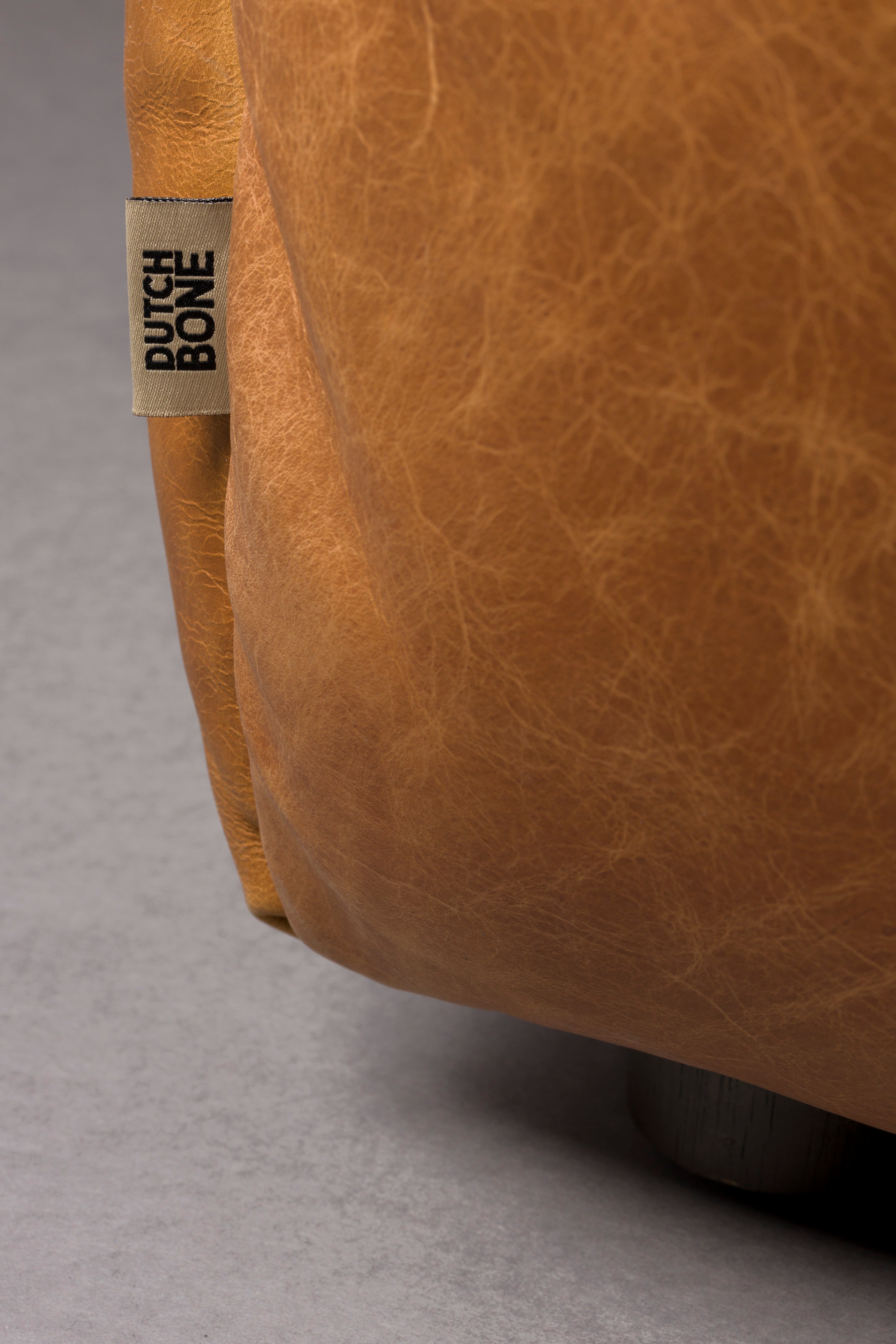 4.5-seater HACKMAN sofa in cognac leather