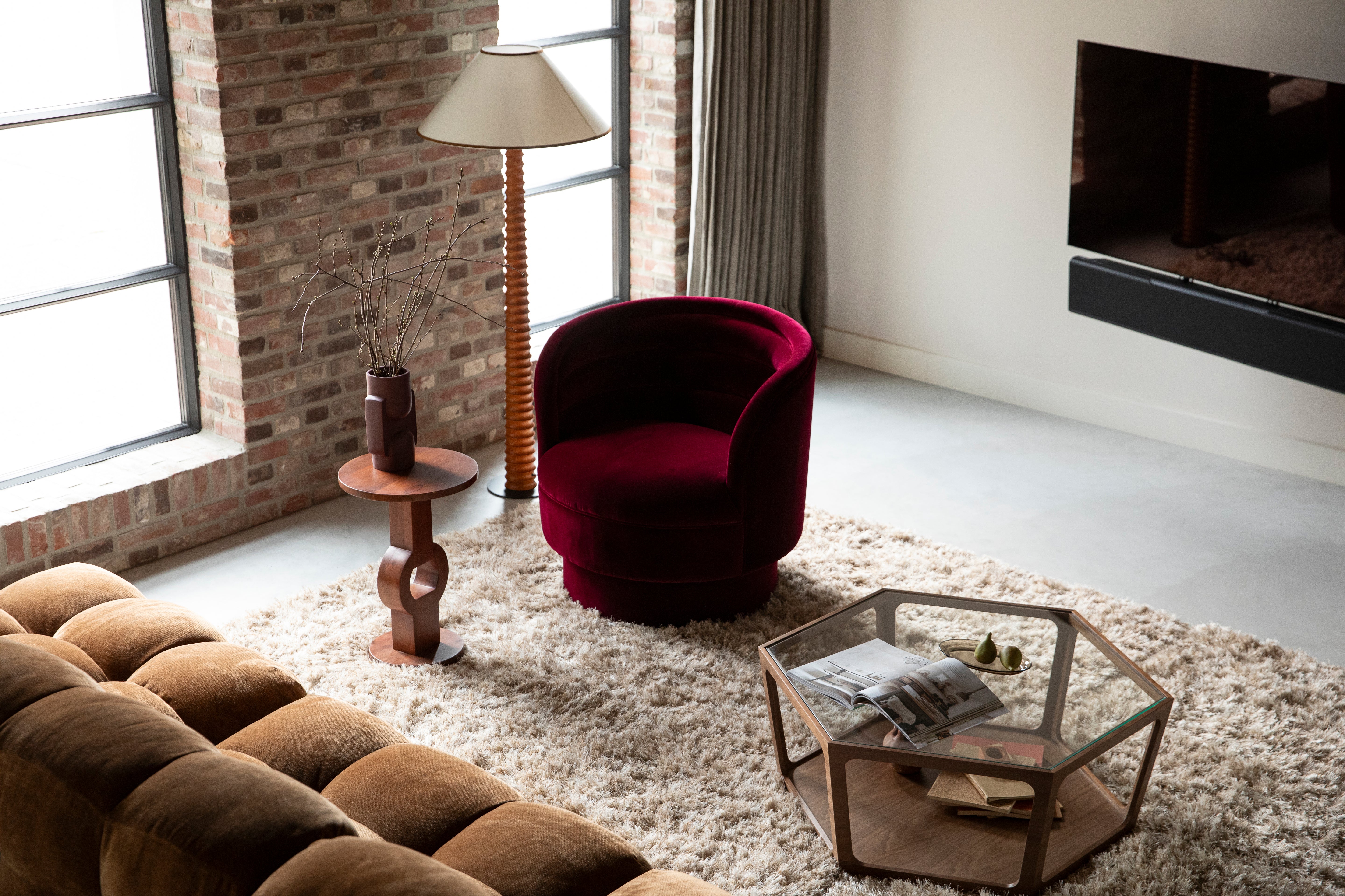 Draaistoel DOROTHY donker fuchsia