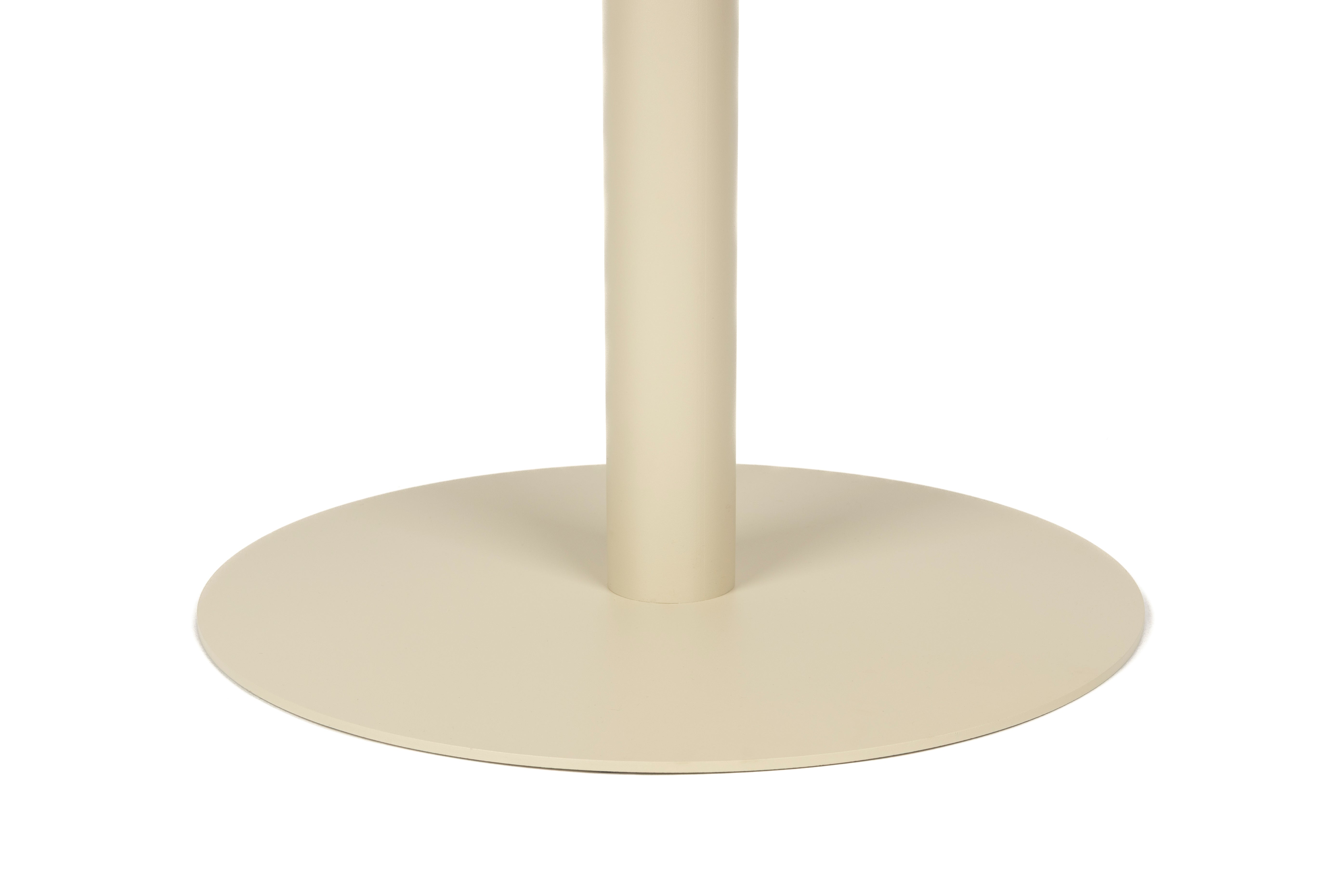 Runder Tisch STEVEN braun mit beiger Basis