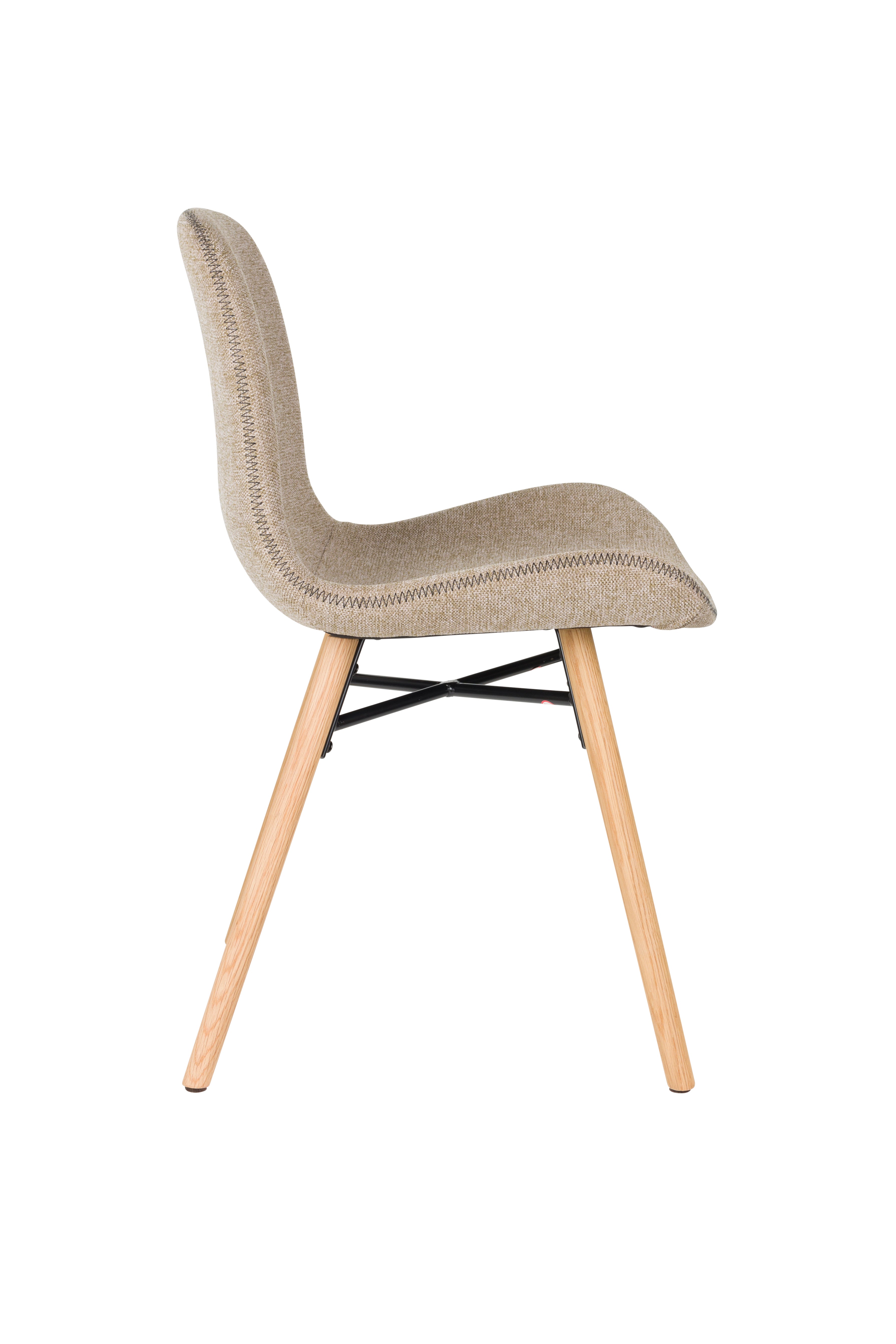 Stoel LESTER bruin met houten basis