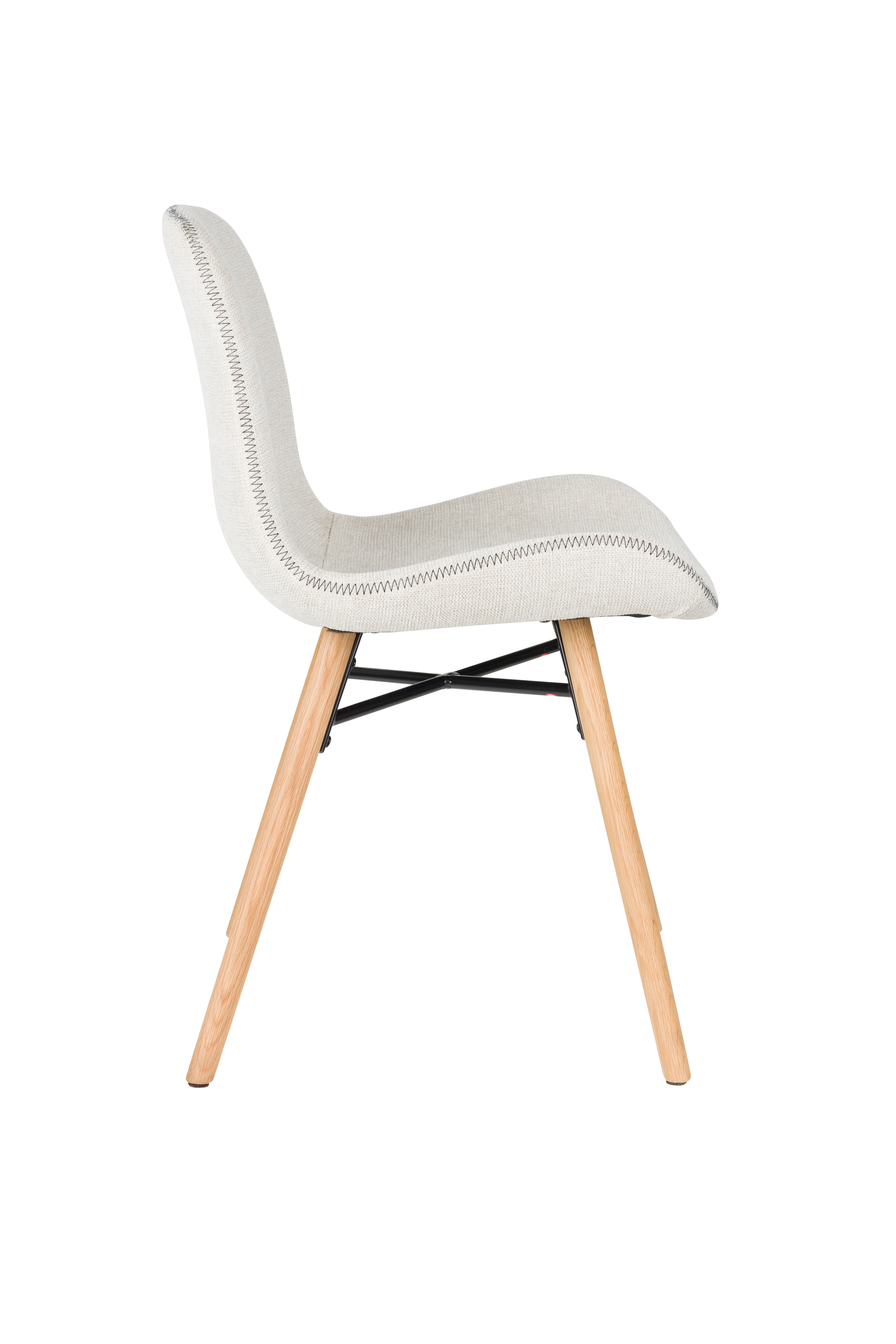 Stuhl LESTER beige mit Holzgestell