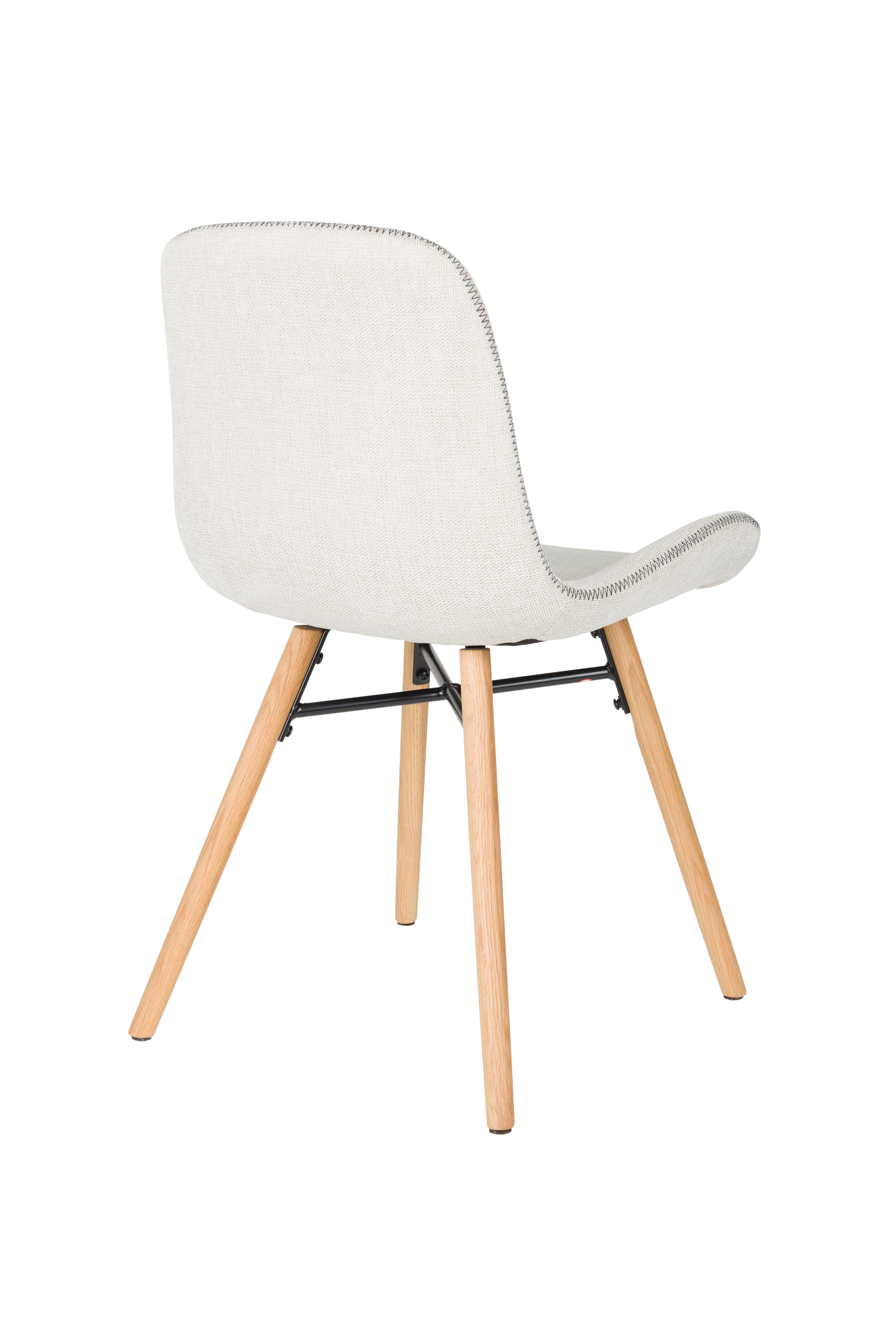 Stuhl LESTER beige mit Holzgestell