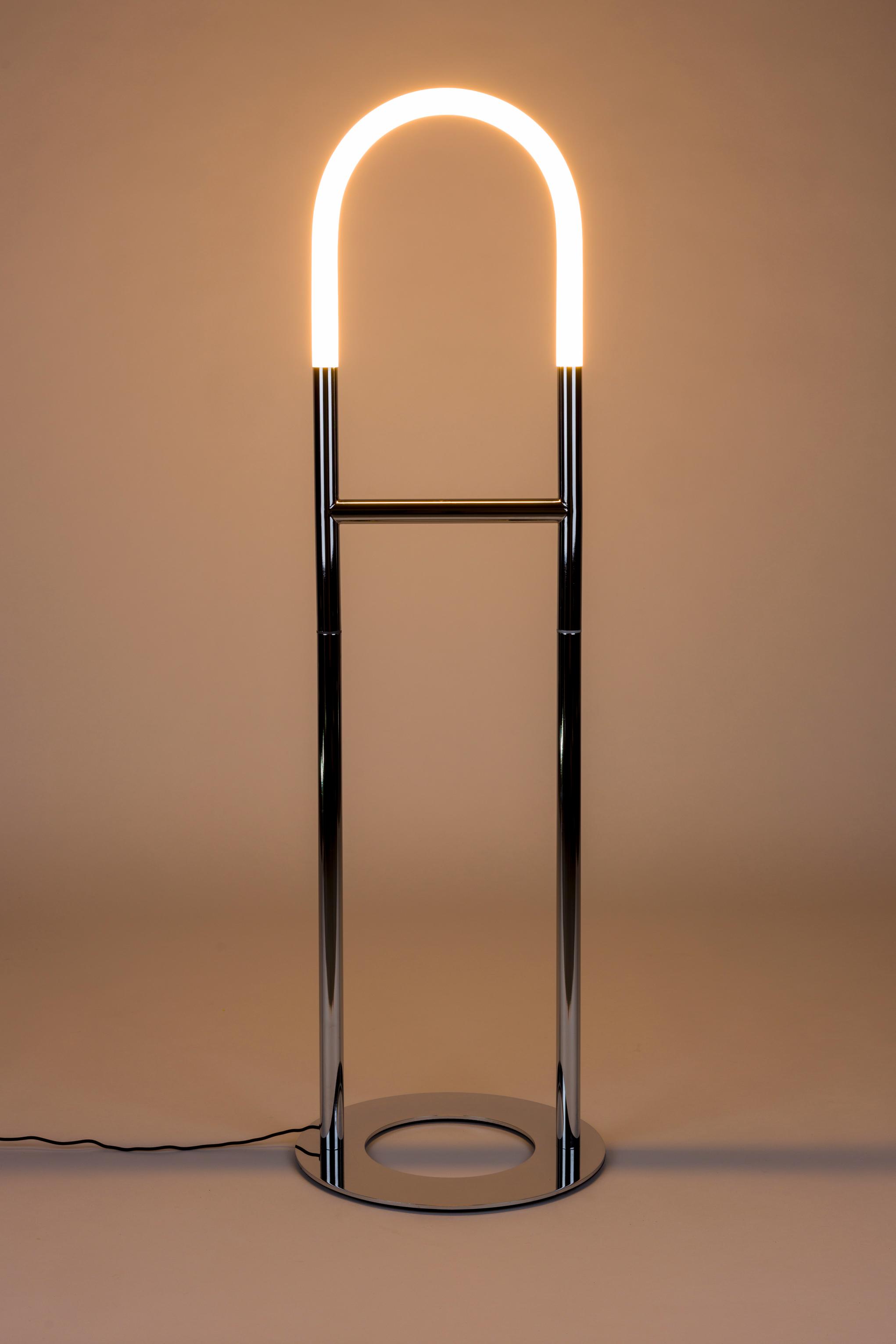 Floor lamp ARCH silver