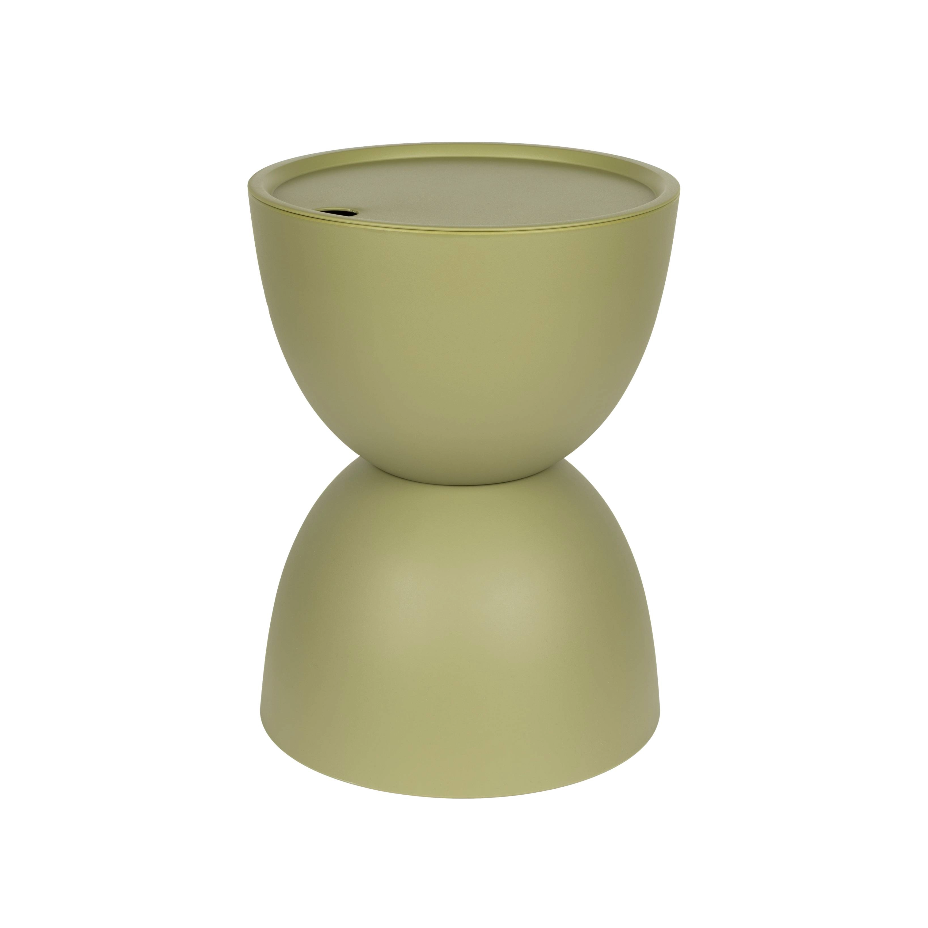 Gartenkaffee-Tisch mit Stauraum MARA grün