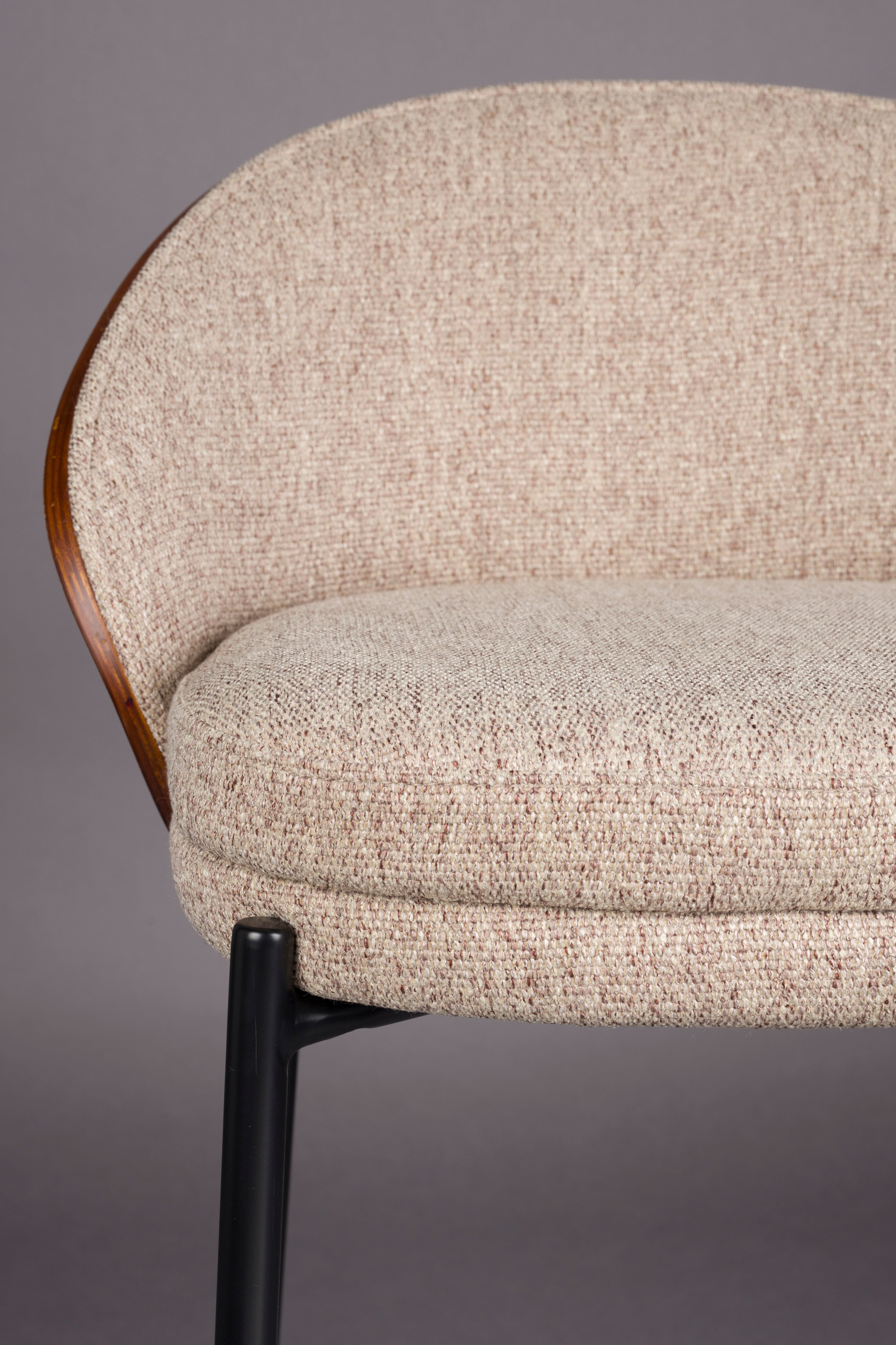 Barkruk RODIN beige met houten basis