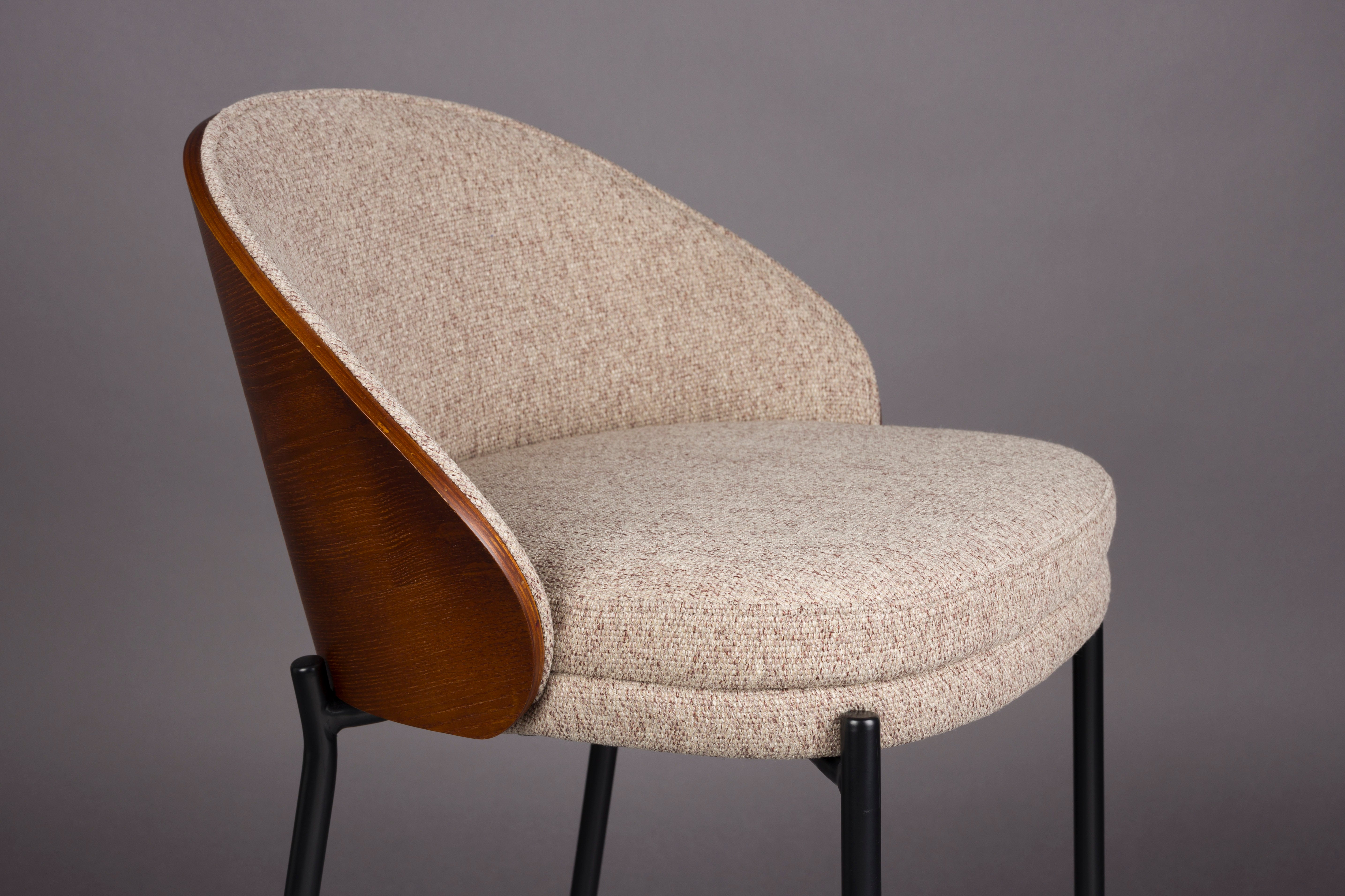 Barkruk RODIN beige met houten basis