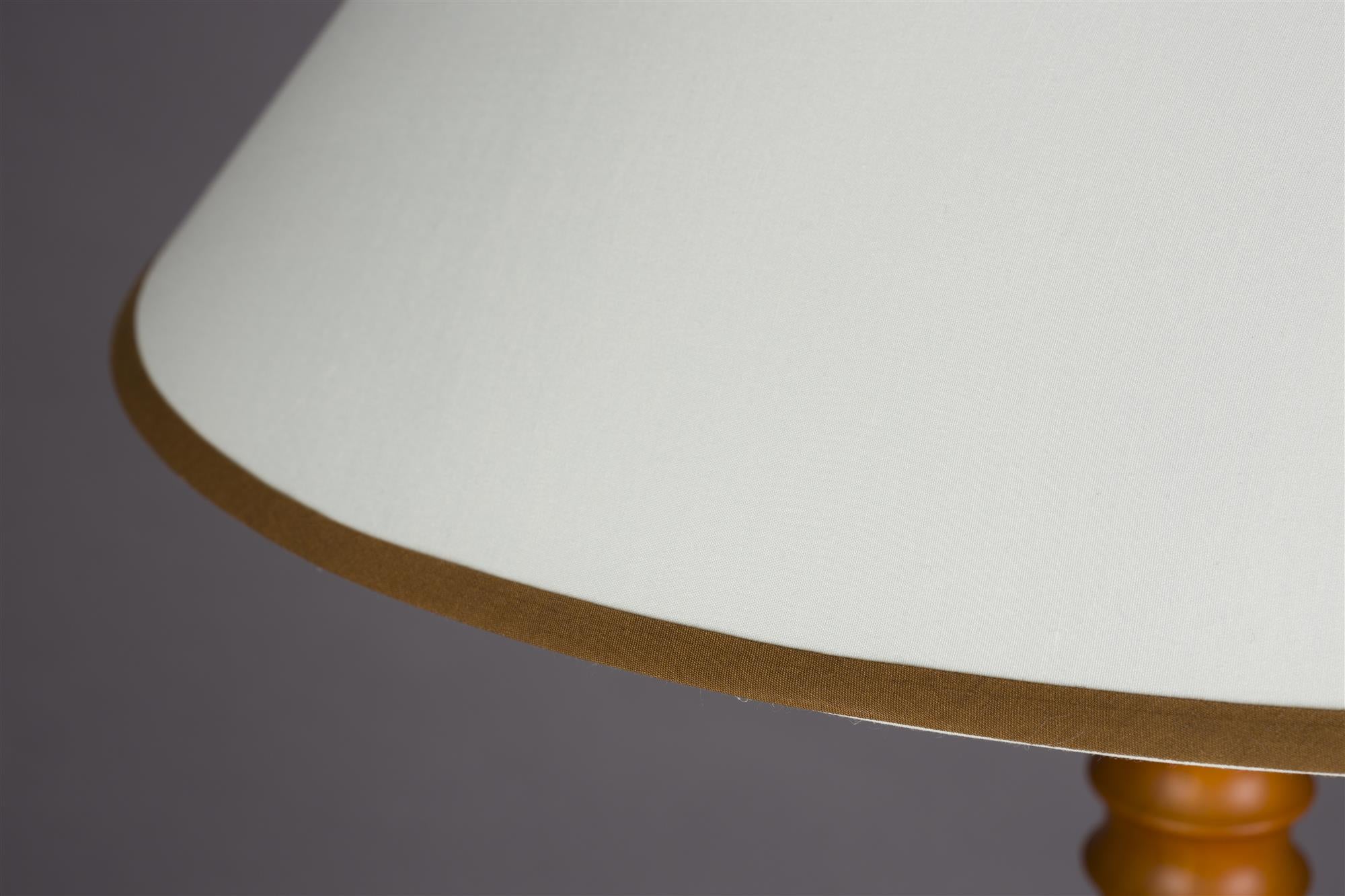 Vloerlamp HORACE eikenhout met katoenen kap